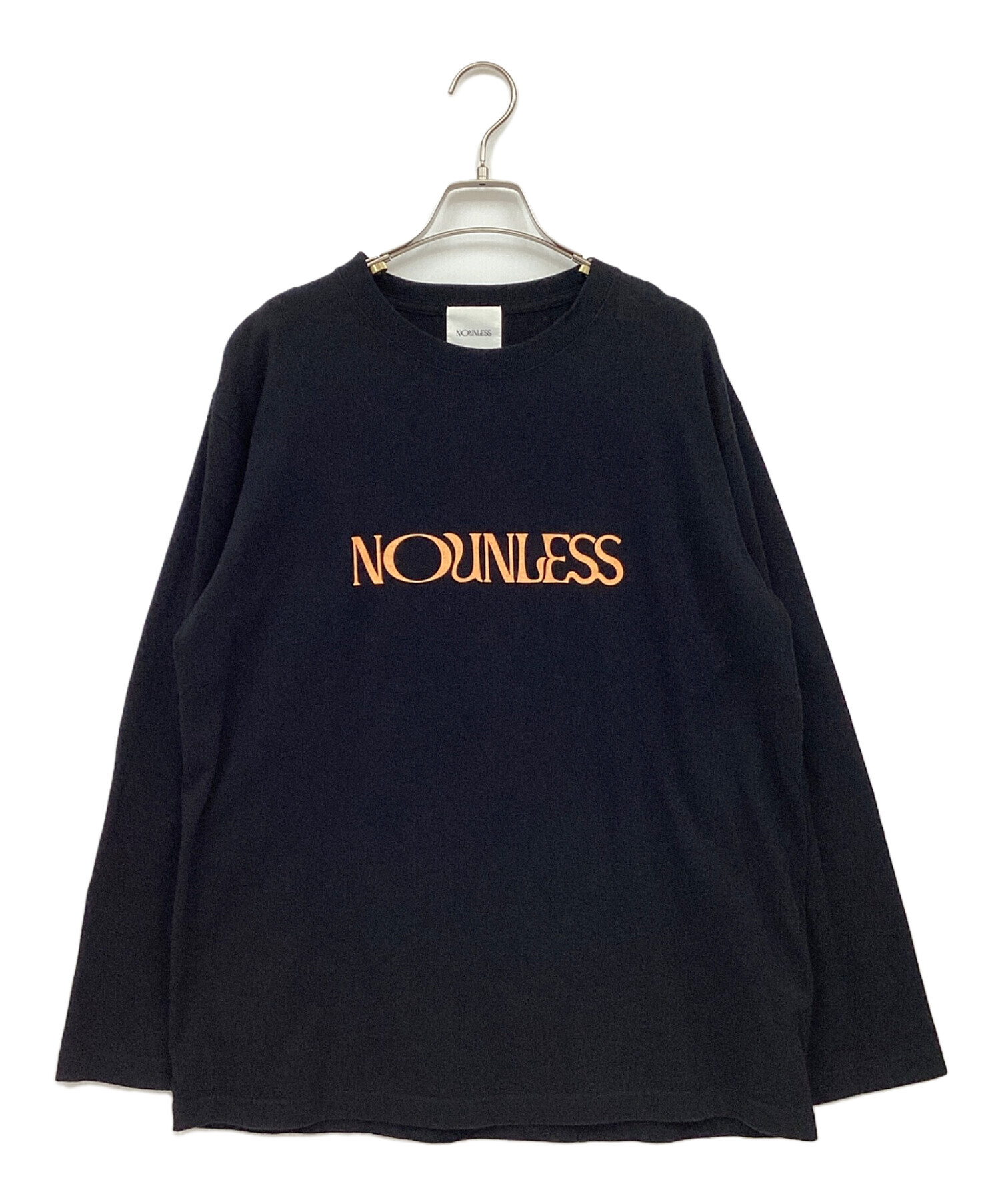 中古・古着通販】NOUNLESS (ナウンレス) ロゴロングスリーブTシャツ