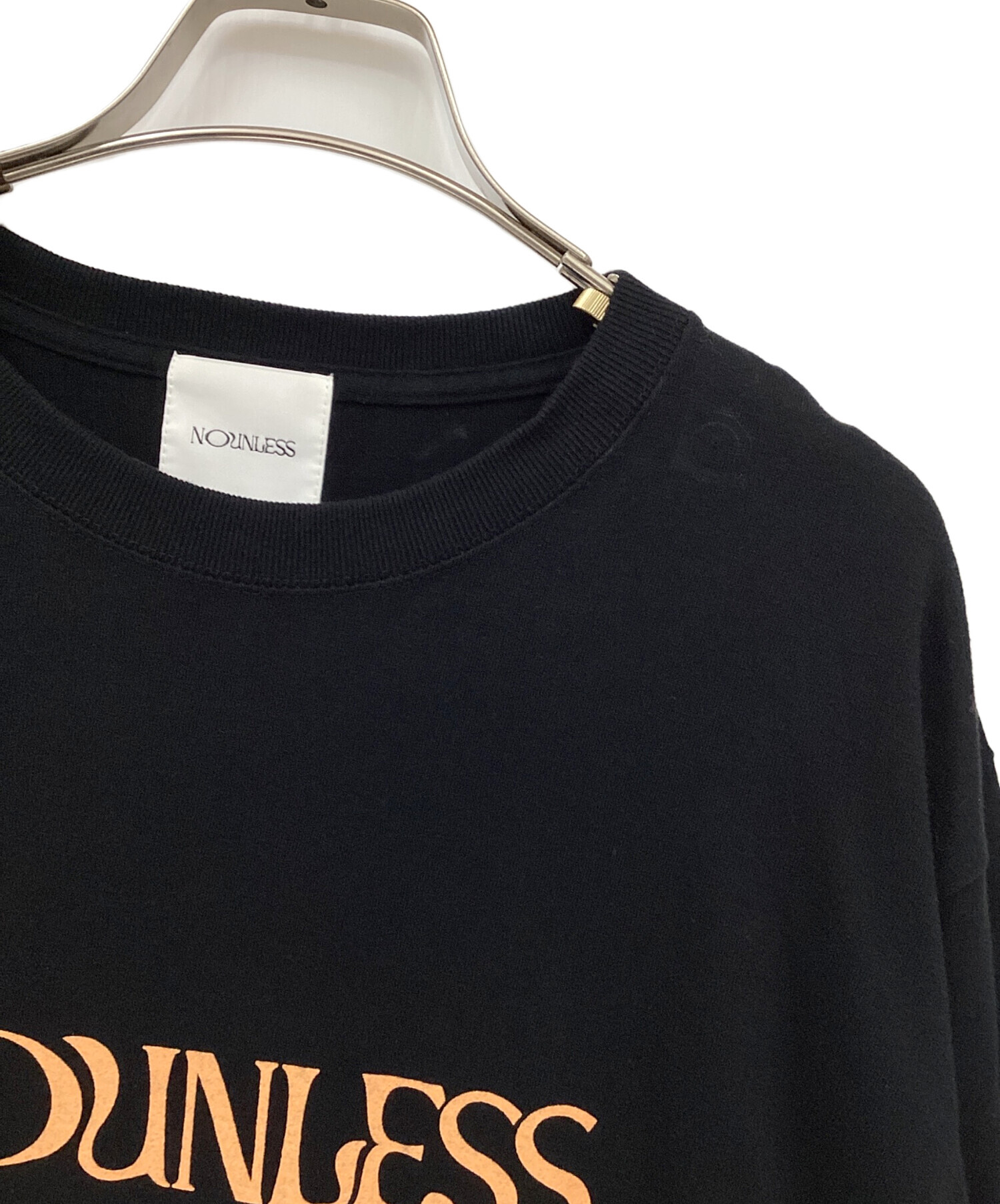 中古・古着通販】NOUNLESS (ナウンレス) ロゴロングスリーブTシャツ