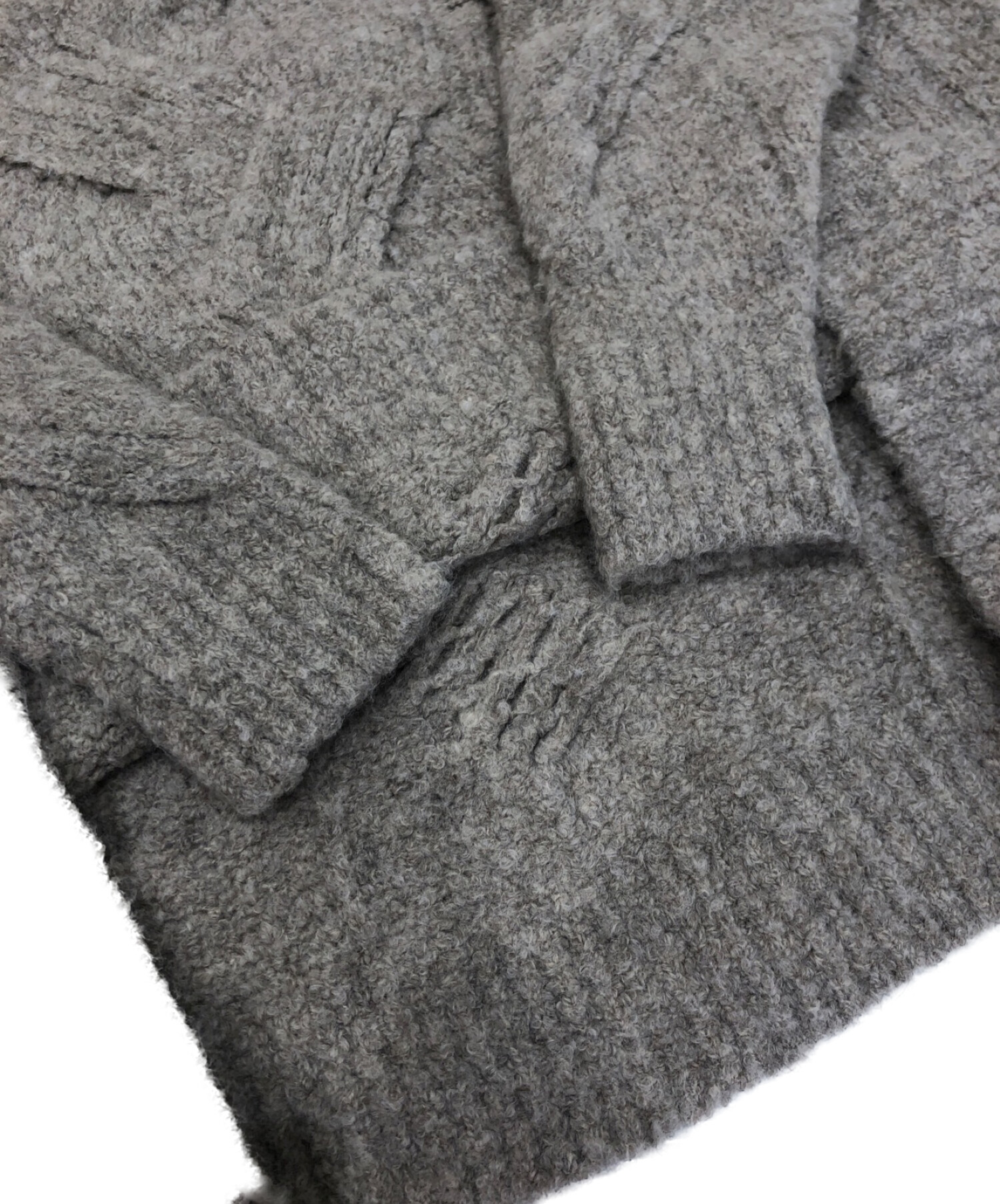 中古・古着通販】ESLOW (エスロー) BIGケーブルニット ベージュ サイズ