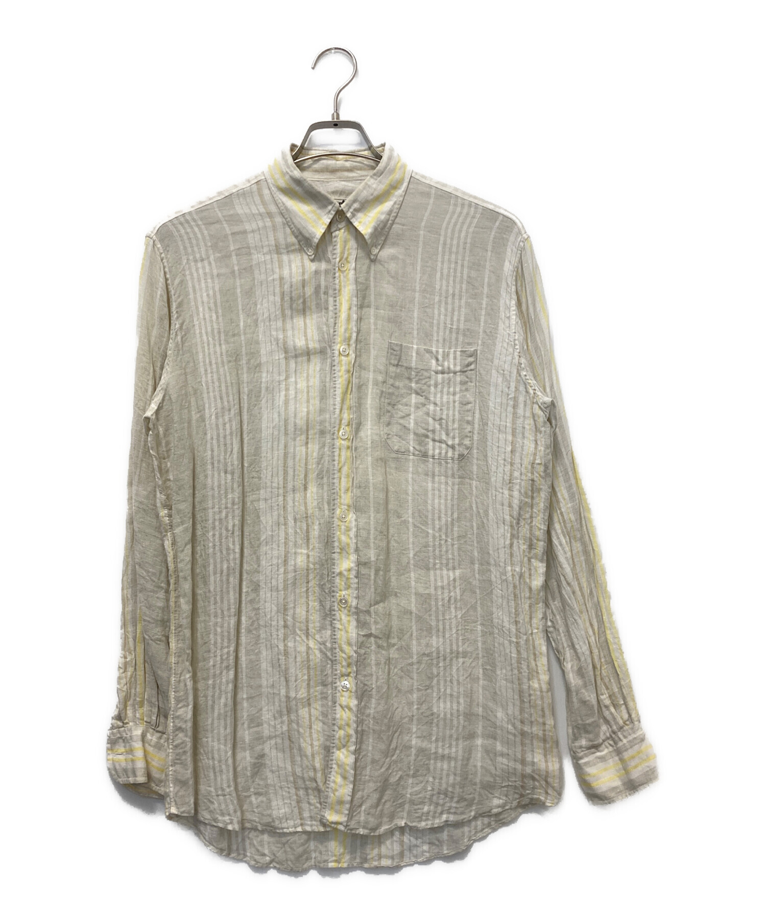 エルメス メンズリネンシャツ セリエボタン