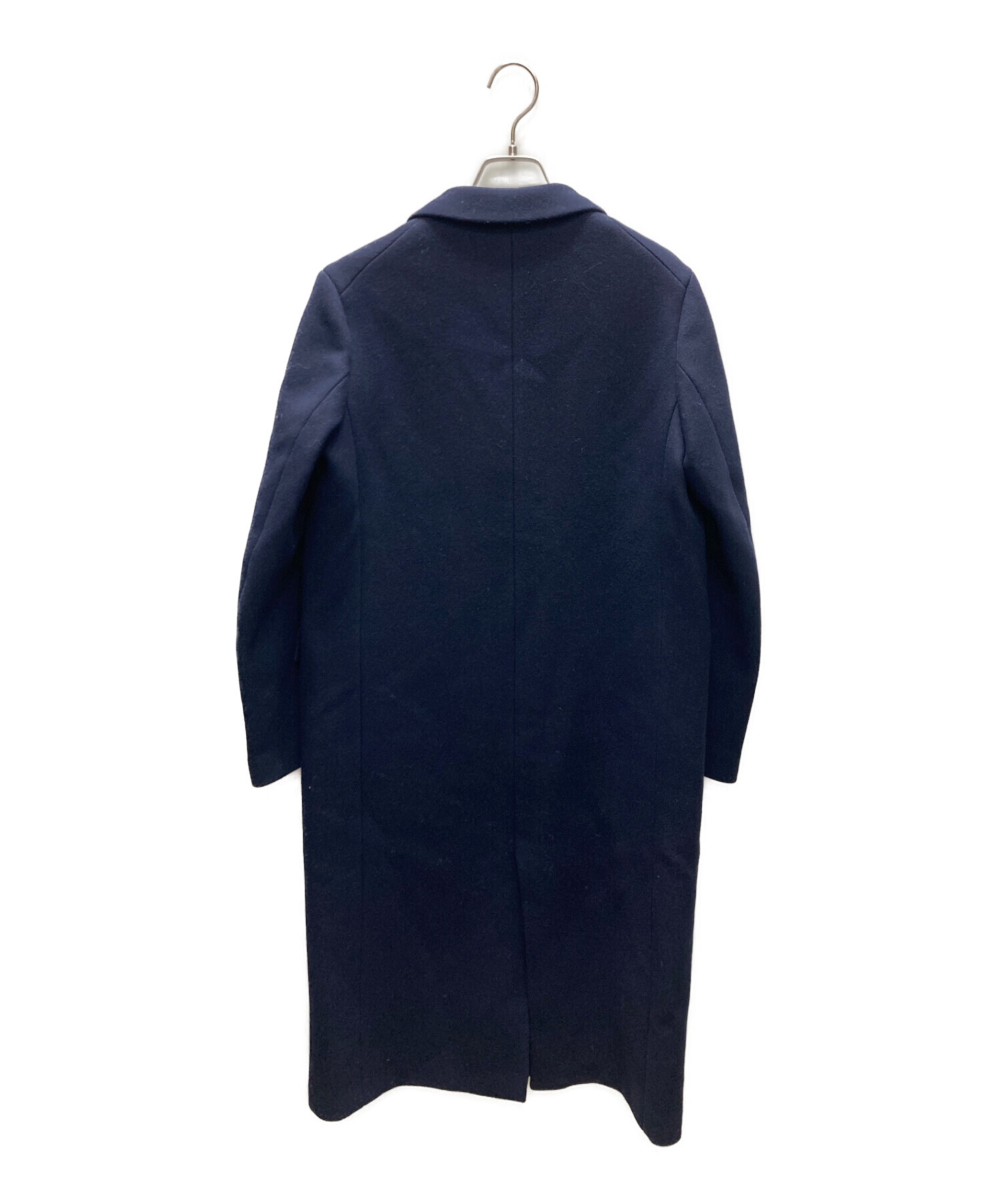 極美品★YLEVE★イレーヴ★ウールロングチェスターコート★ネイビー YLEVE イレーヴ ウールチェスターコート ネイビー