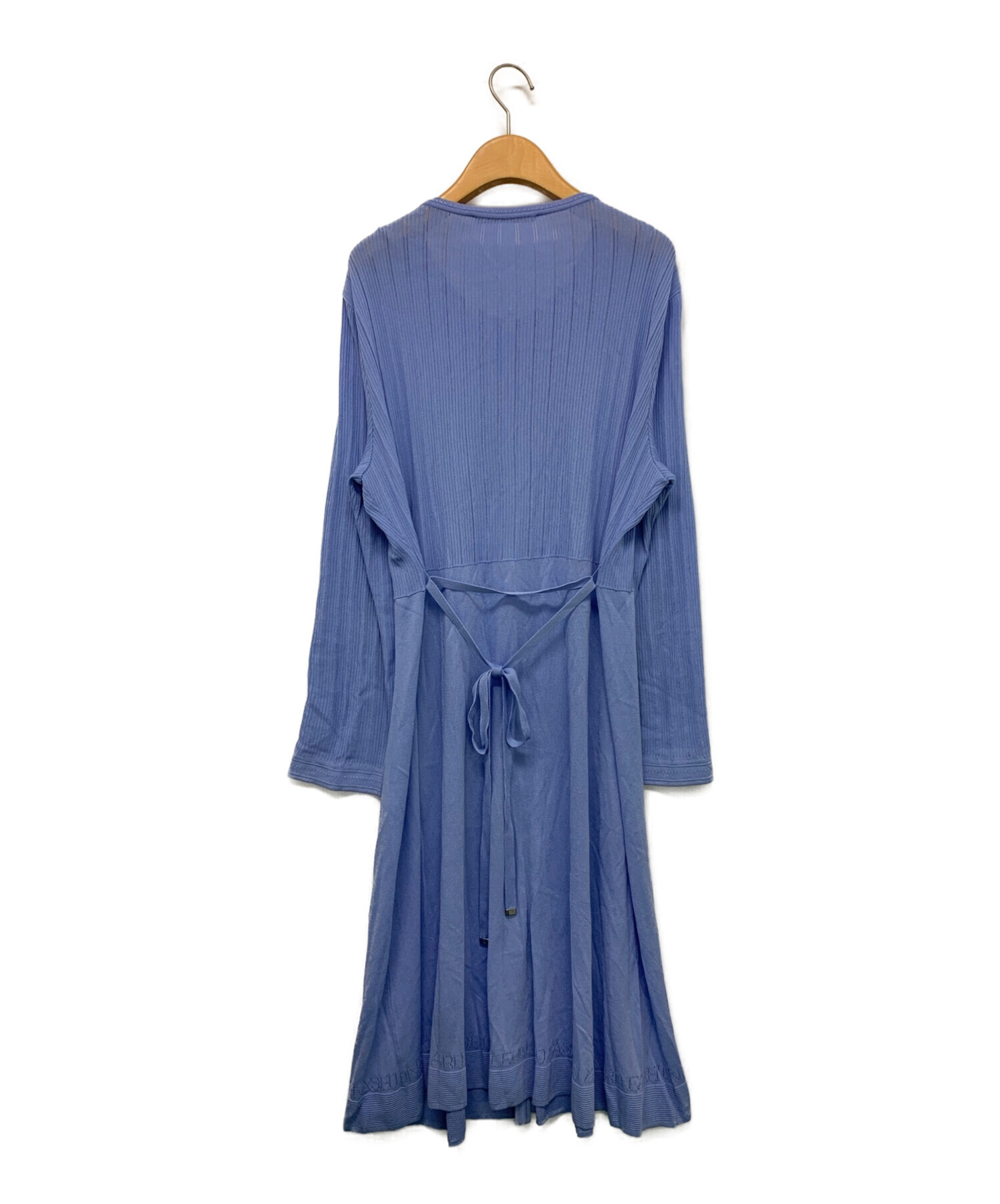 LEONARD レオナール クルーネックカーディガン 44 大きいサイズ 中古・古着通販】LEONARD (レオナール) ロングカーディガン スカイ