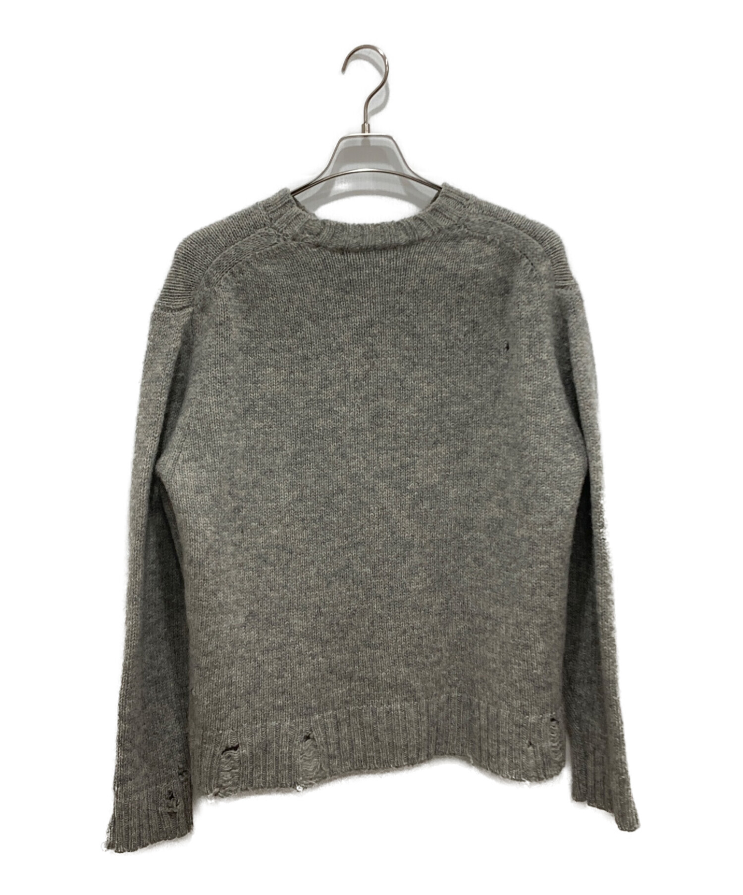 中古・古着通販】UNUSED (アンユーズド) 3g crew neck damage