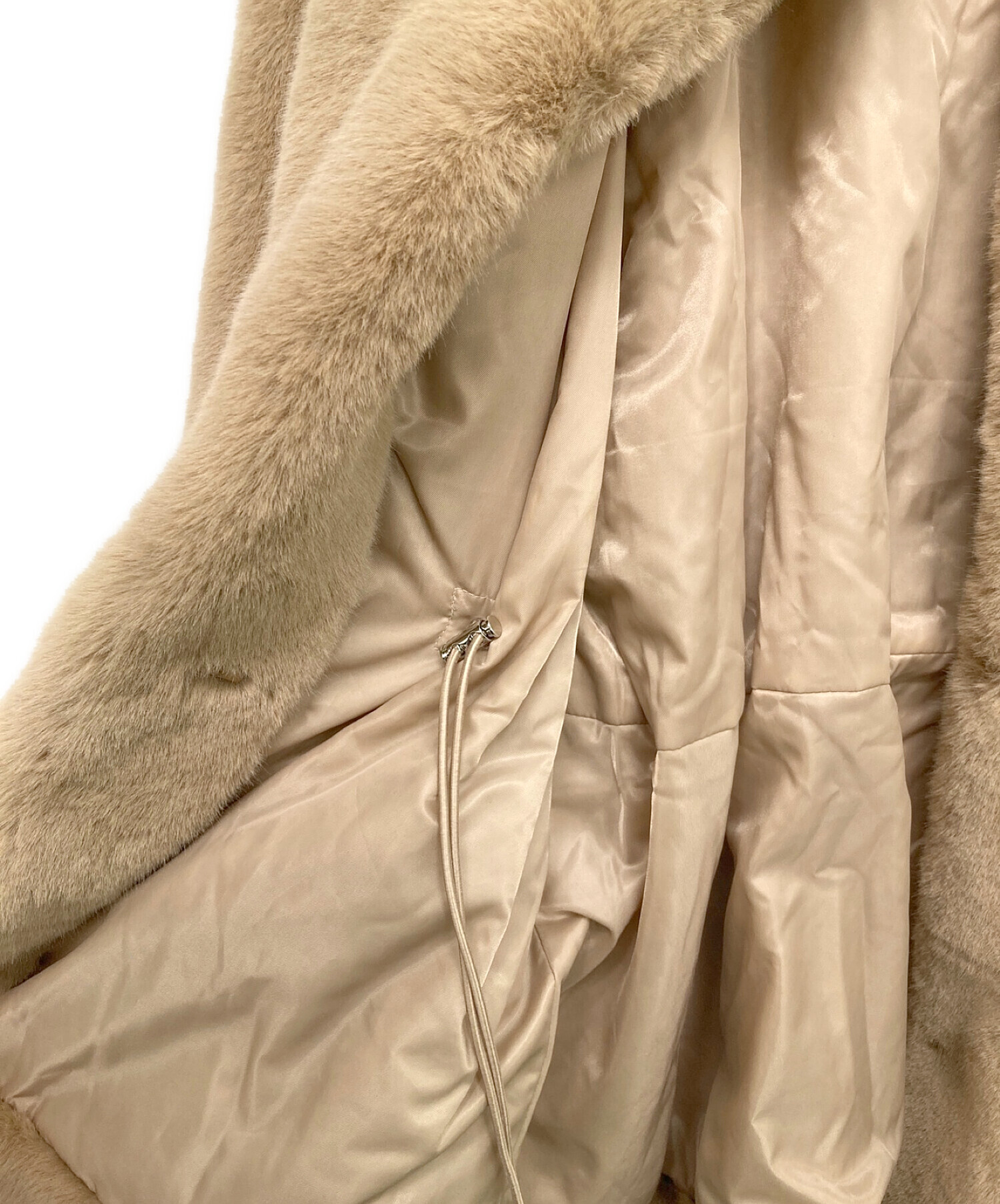 中古・古着通販】RANDEBOO (ランデブー) Melt fake fur coat ブラウン 