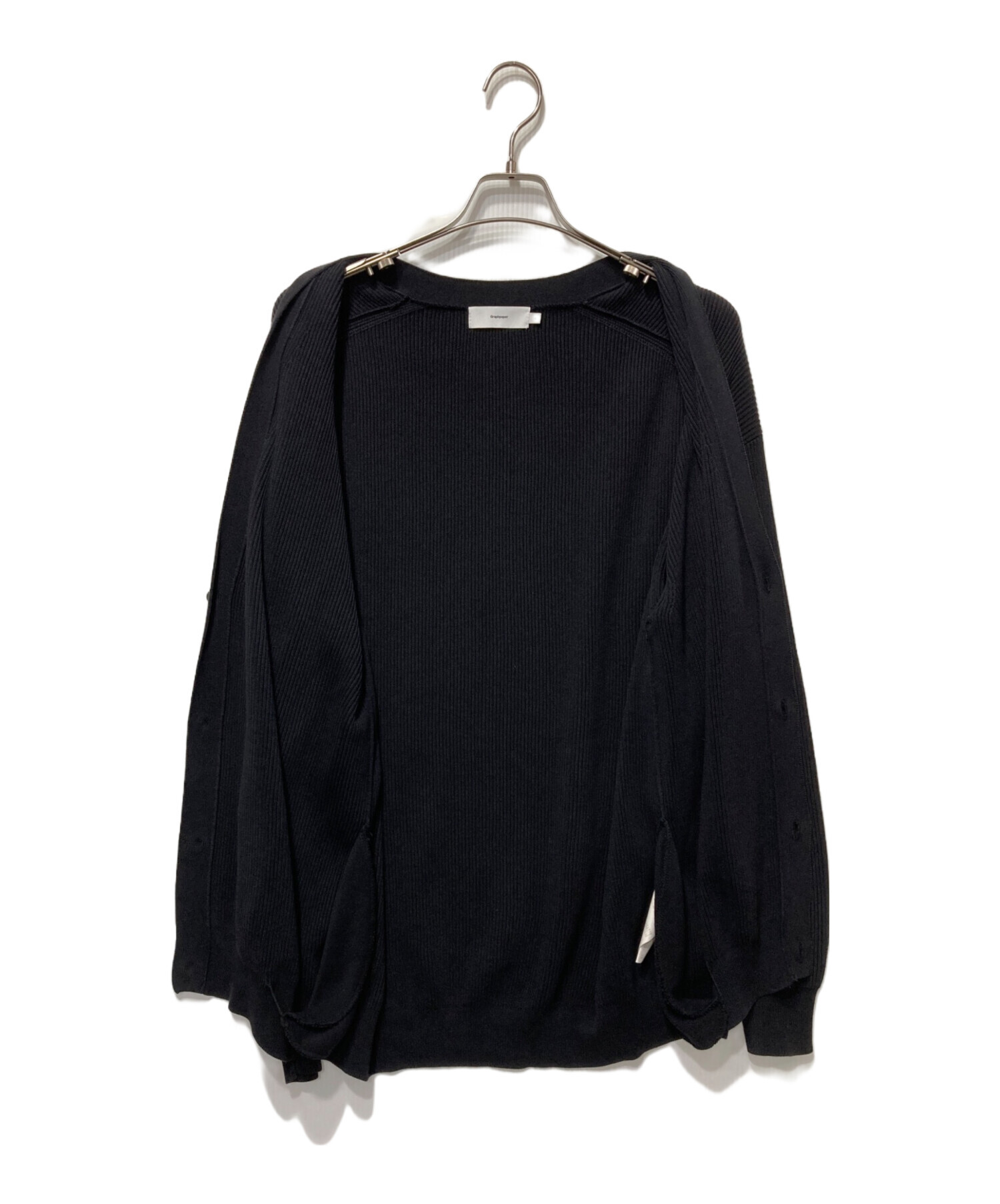 Graphpaper カーディガン ニット サイズ2 ブラック グラフペーパー