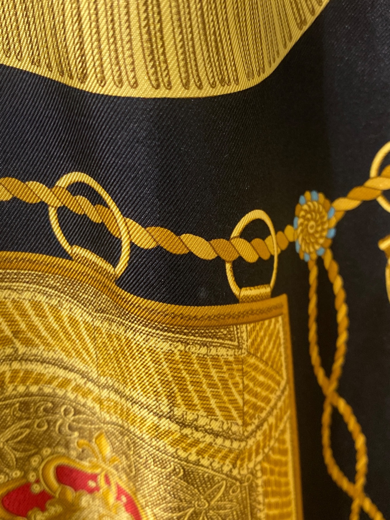 中古・古着通販】HERMES (エルメス) スカーフ柄シルクニットシャツ