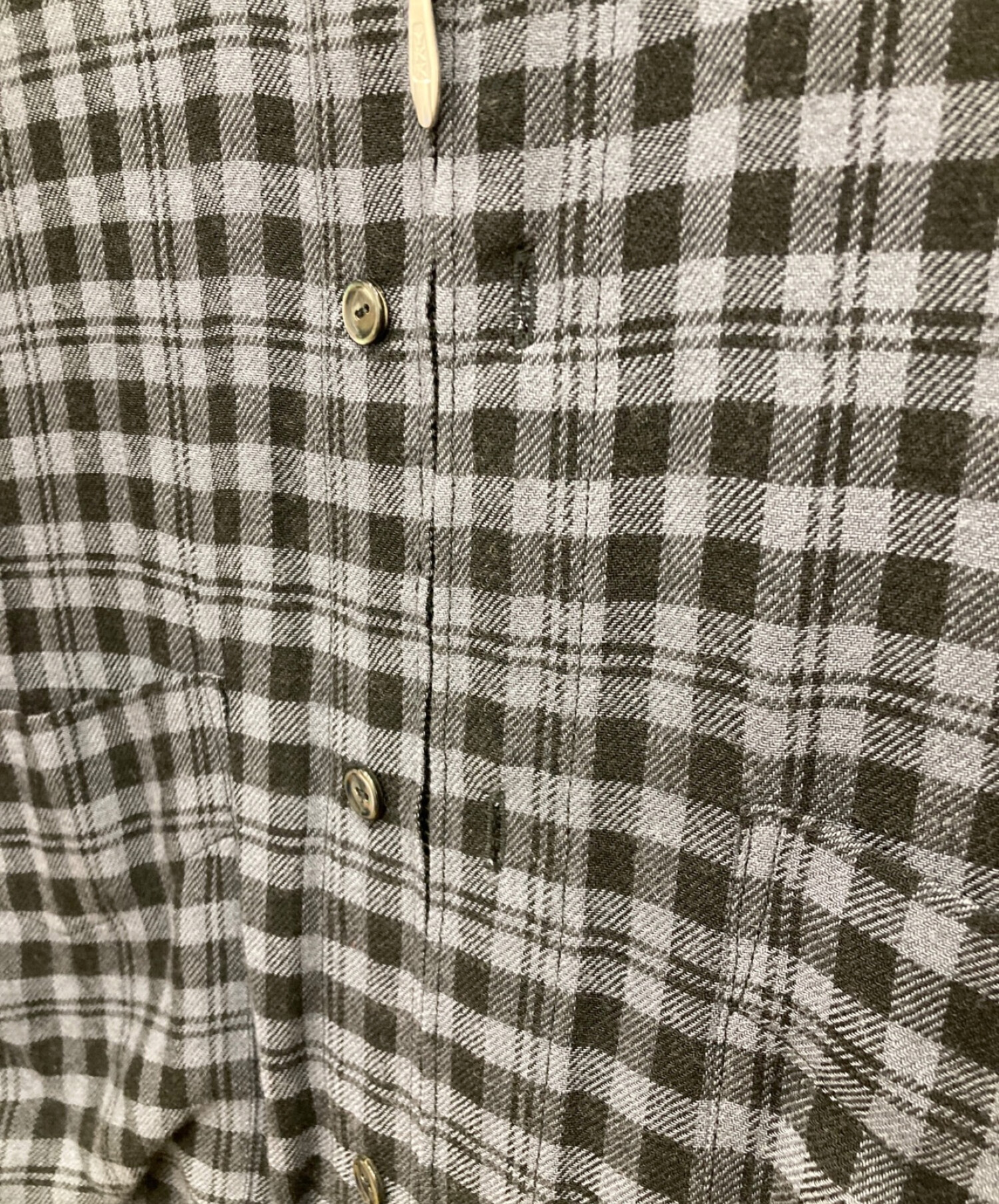 中古・古着通販】MASU (エムエーエスユー) ZIP-UP PLAID SHIRT ジップ 