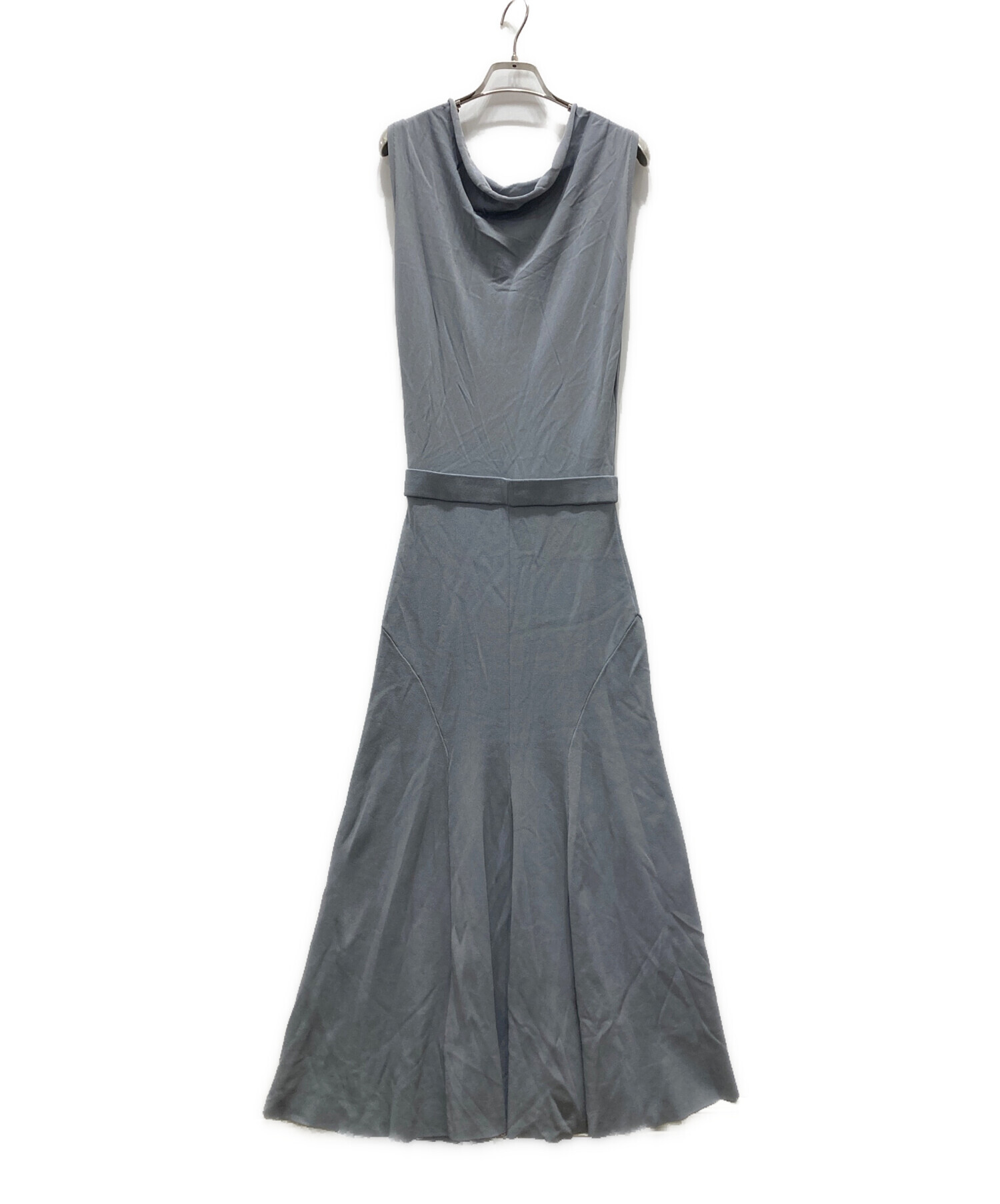 Drape Neck Long Knit Dress herlipto