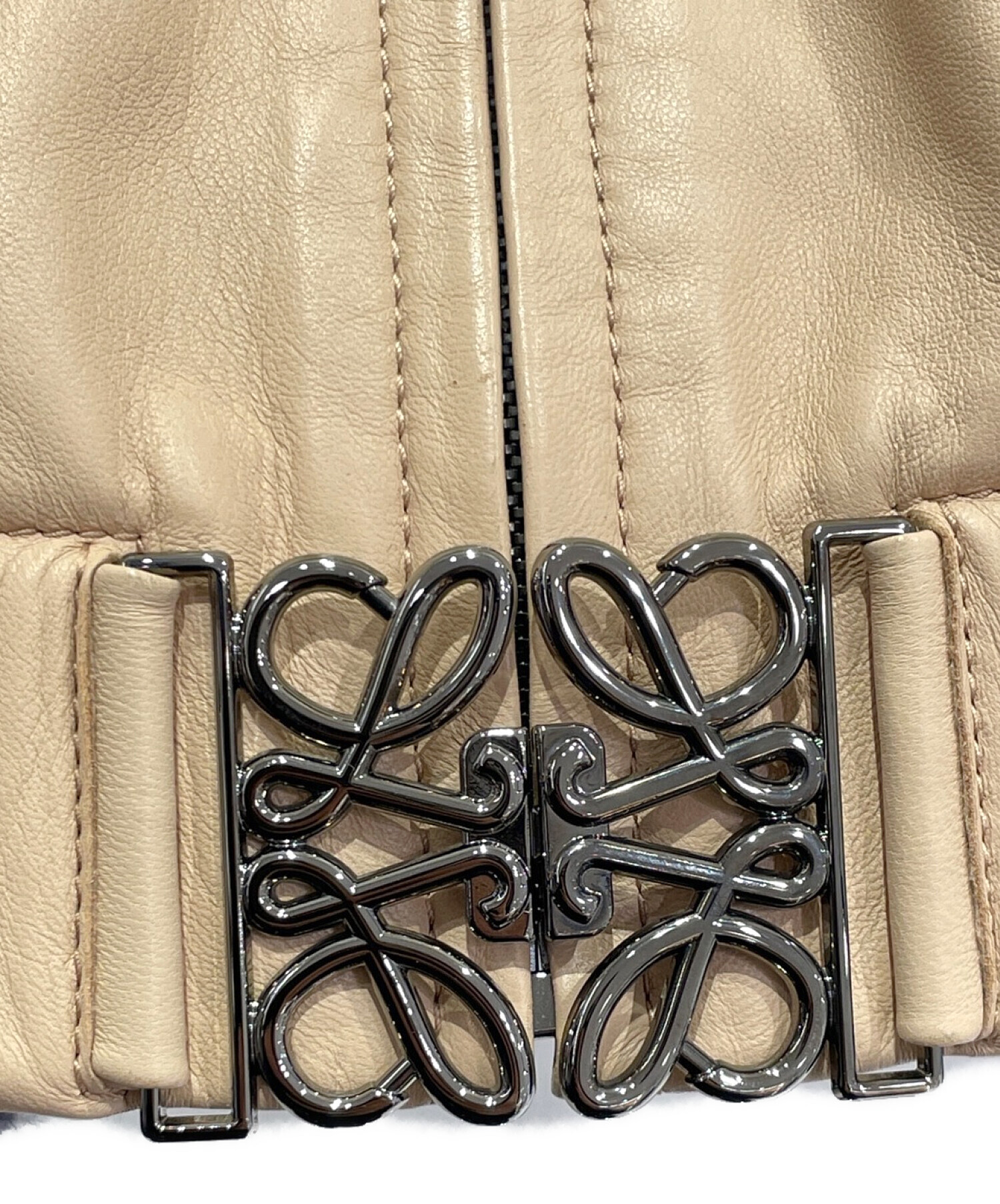 中古・古着通販】LOEWE (ロエベ) レザーボンバージャケット サイズ:36 