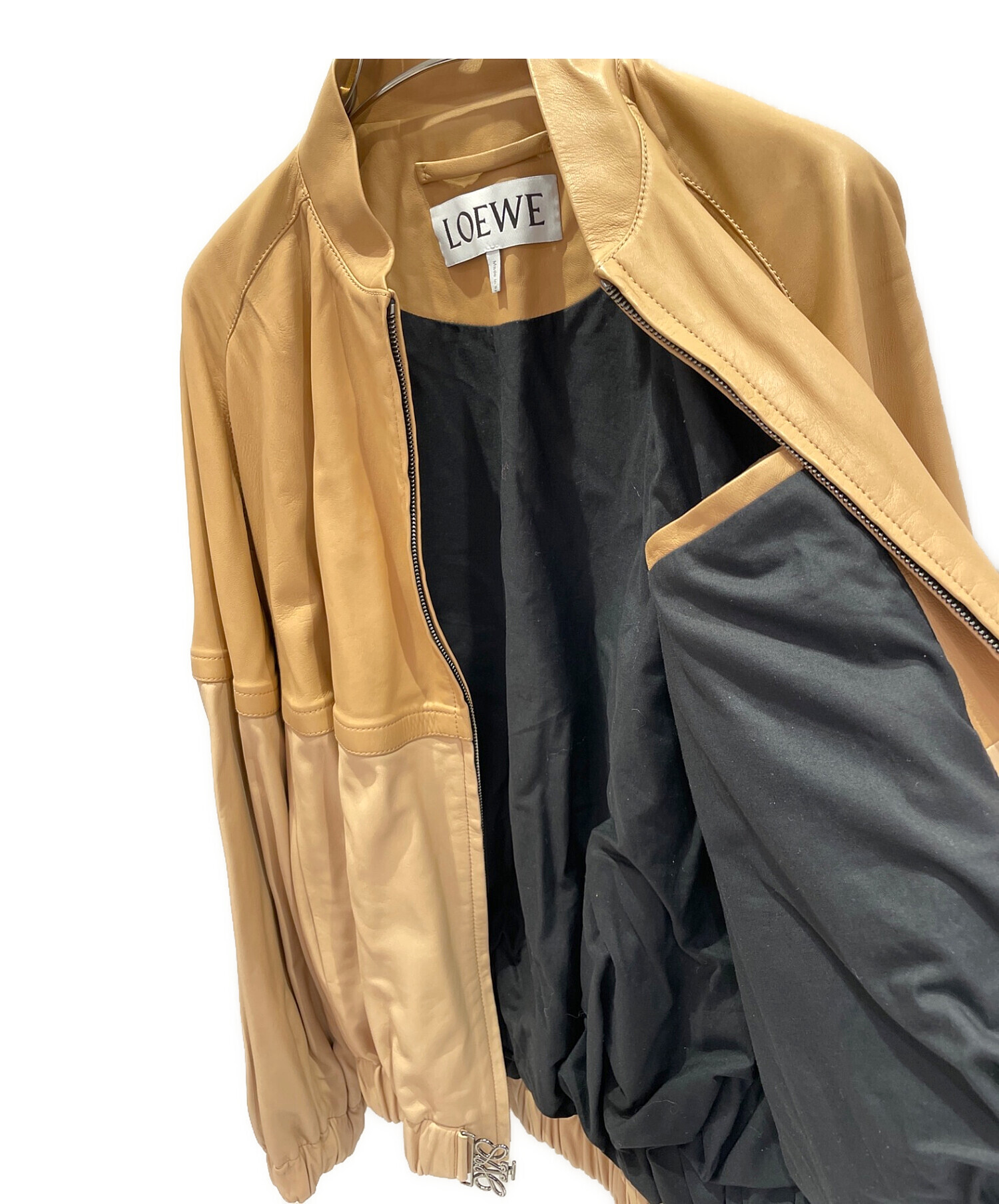 中古・古着通販】LOEWE (ロエベ) レザーボンバージャケット サイズ:36
