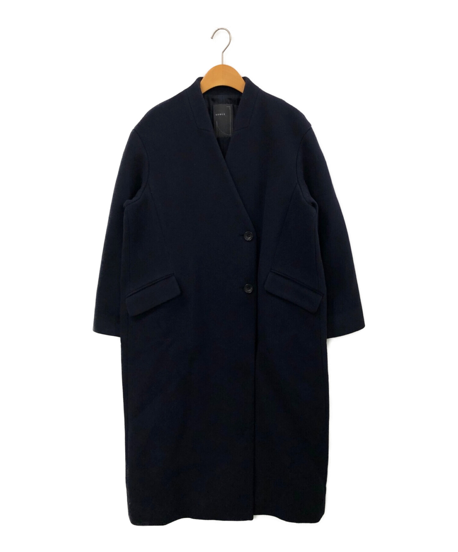 NOBLE MTRチェスターディテールVカラーコート 美品 ノーブル カシミヤ