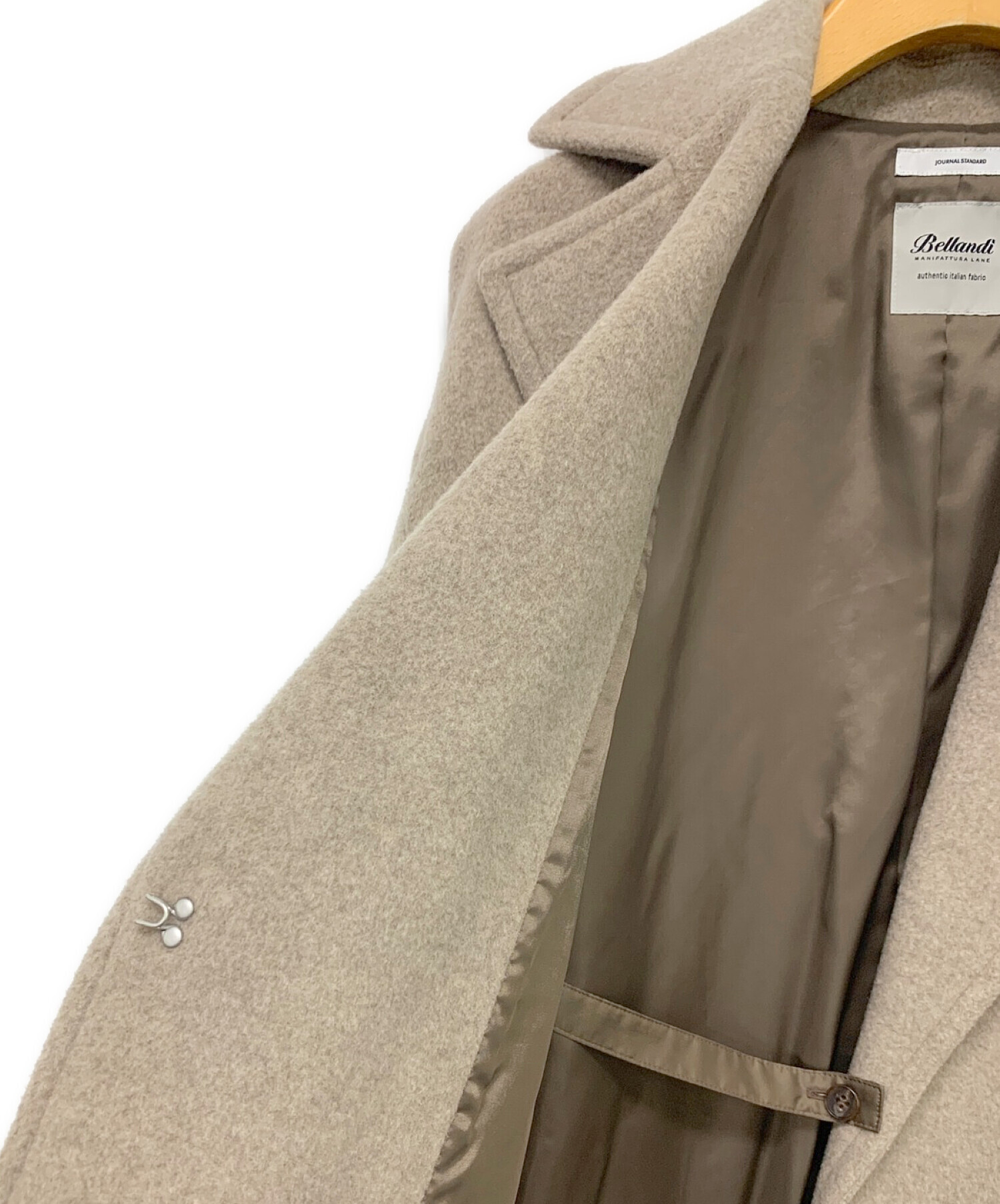 未使用 美品 ジャーナルスタンダード F ベージュ ワイド ステンカラーコート 中古・古着通販】JOURNAL STANDARD (ジャーナルスタンダード