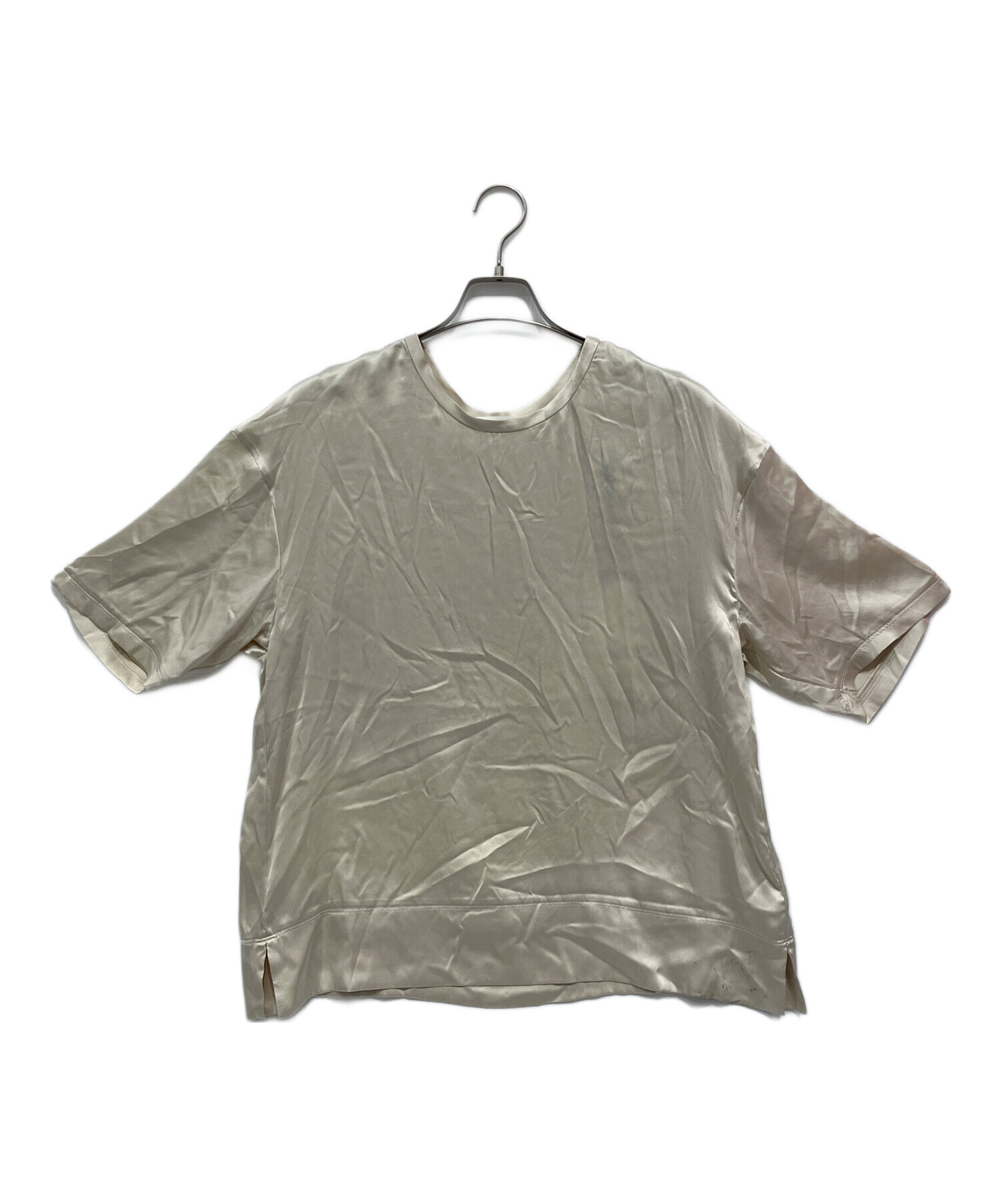 中古・古着通販】CHAOS (カオス) シルクフィブリルTシャツ ベージュ
