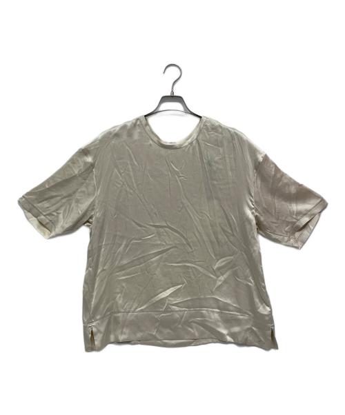 美品 Chaos カオス シルクフィブリルTシャツ 半袖 カットソー Fサイズ ベージュ  レディース 古着 中古 USED 中古・古着通販】CHAOS (カオス) シルクフィブリルTシャツ ブラック