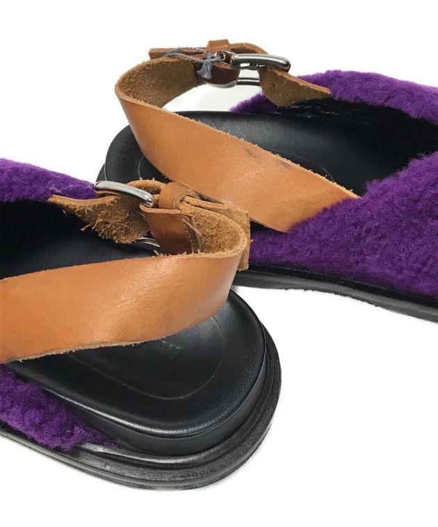 中古・古着通販】MARNI (マルニ) クリスクロスファーサンダル パープル