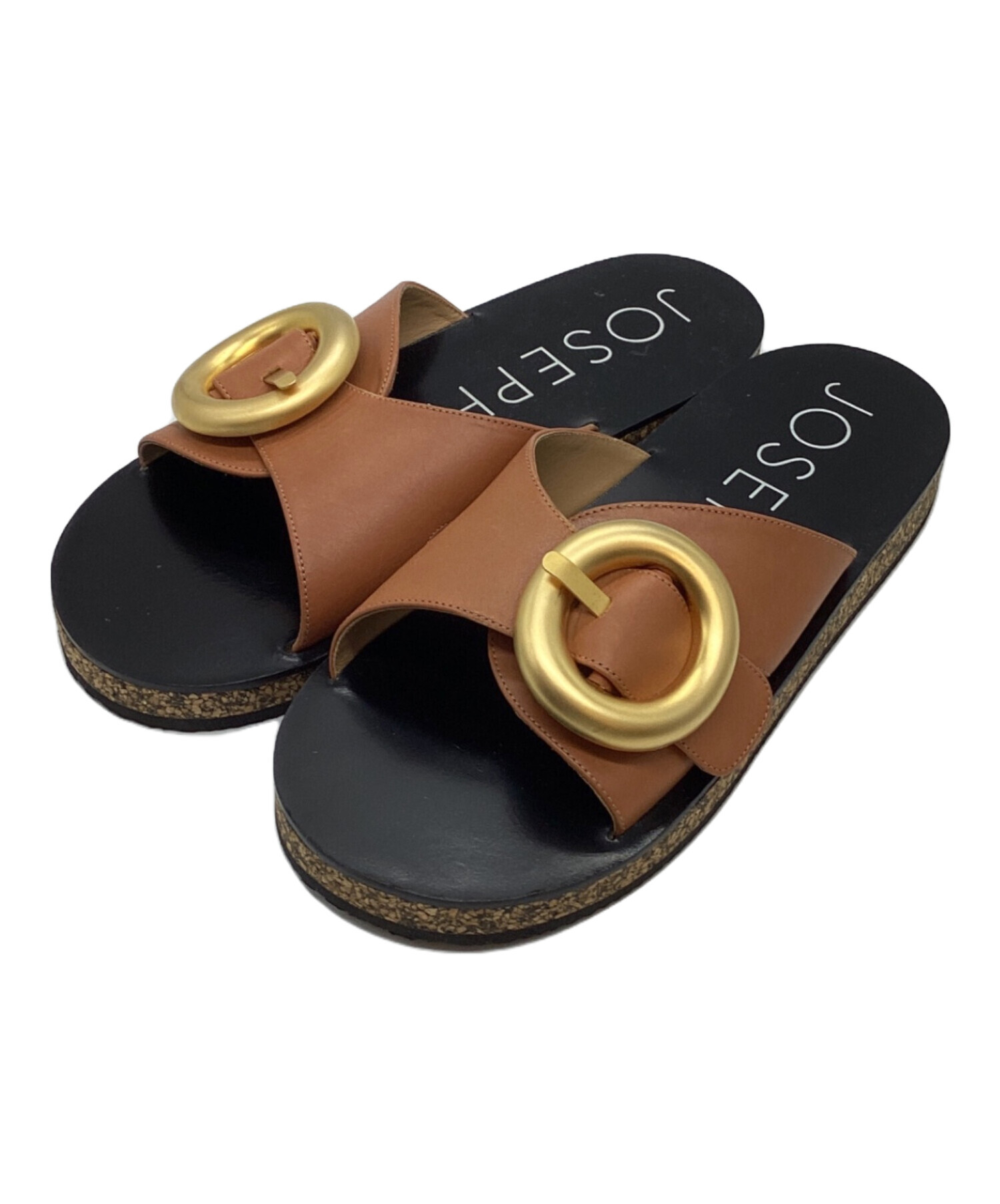 中古・古着通販】JOSEPH (ジョゼフ) フラットサンダル ブラウン サイズ 