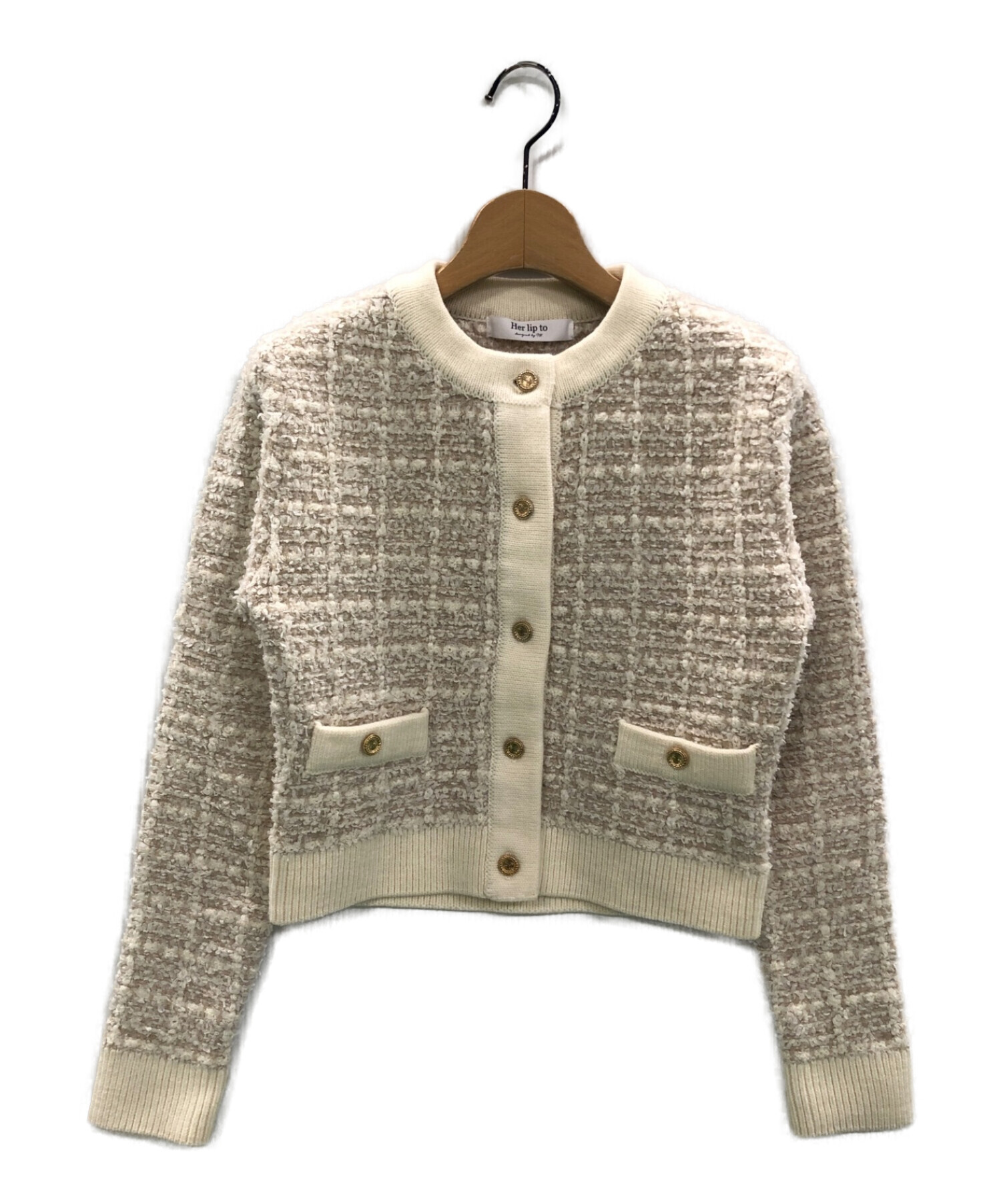 中古・古着通販】Her lip to (ハーリップトゥ) Mercer Tweed Cardigan
