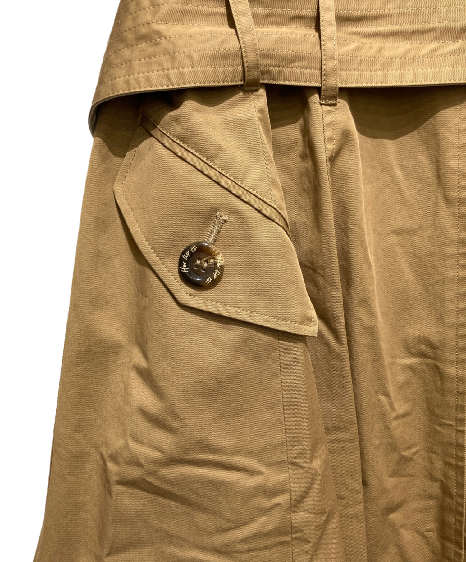 ジャケット・アウター Her lip to Gabardine Ruffled Trench Coat Her lip to - Gaba Ruffled Cotton Trench Coat トレンチコートの通販
