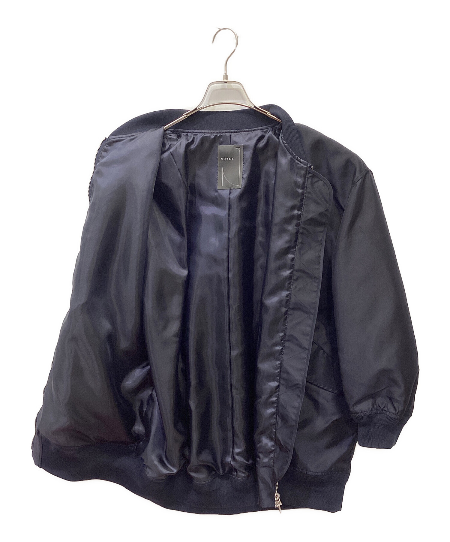 中古・古着通販】Noble (ノーブル) MA-1ロングブルゾン ネイビー