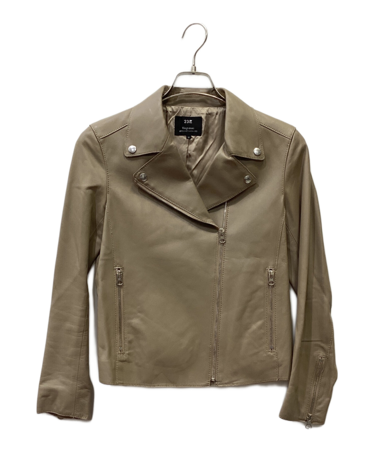 中古・古着通販】23区 (ニジュウサンク) ラムレザーダブルライダース