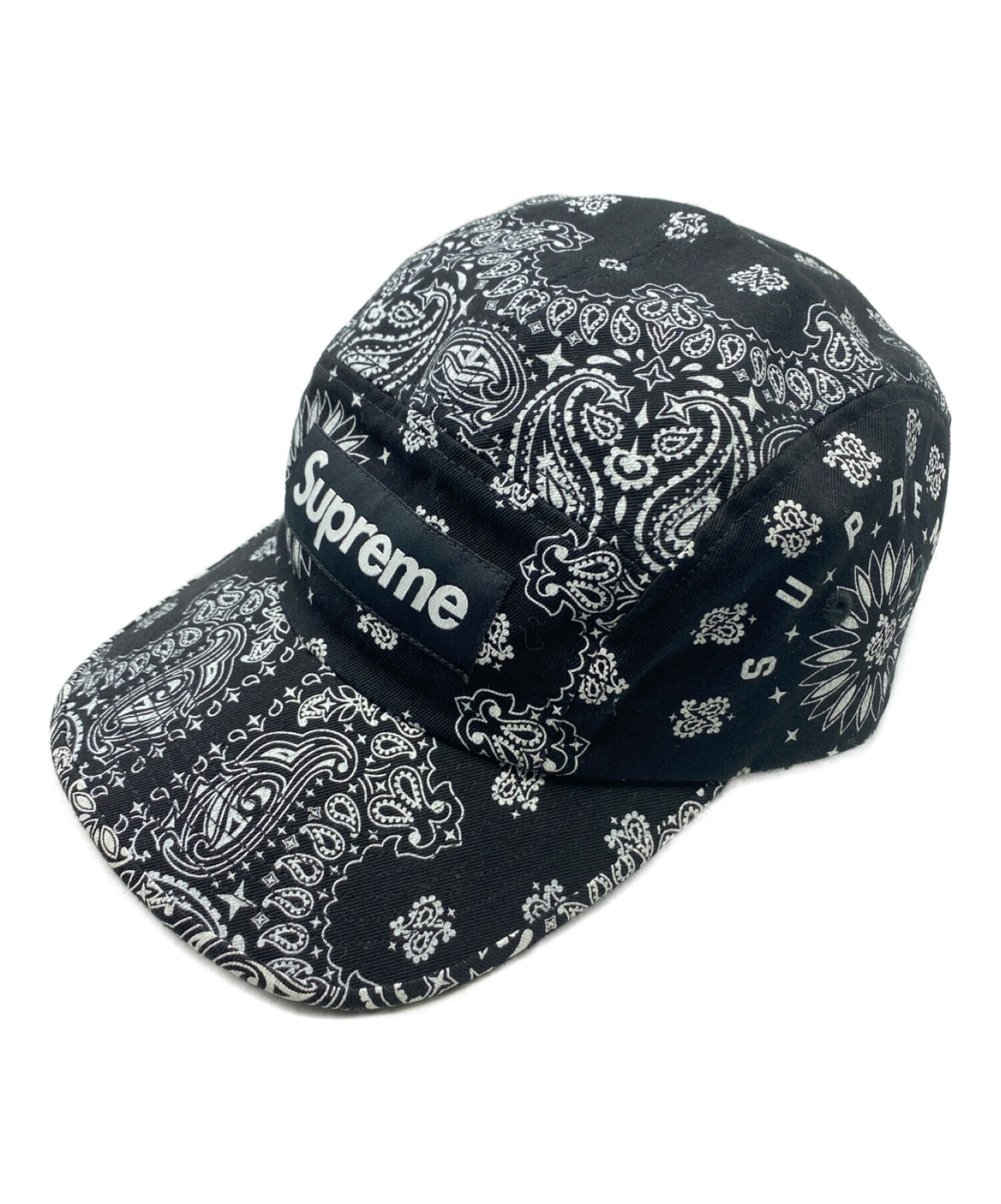 Supreme Bandana Camp Cap ブラック 中古・古着通販】SUPREME (シュプリーム) BANDANA CAMP CAP ブラック