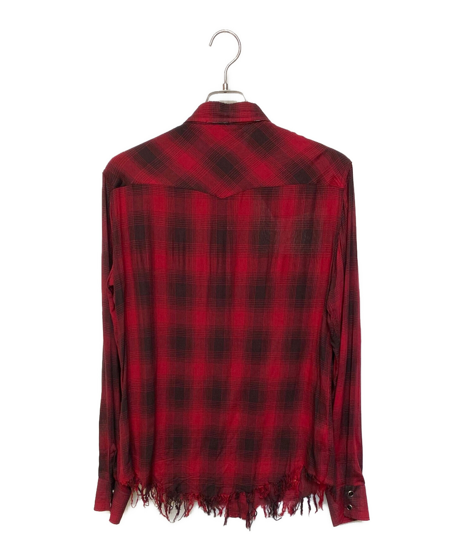 SAINT LAURENT チェック ドレスシャツ ダメージ加工 【公式通販】