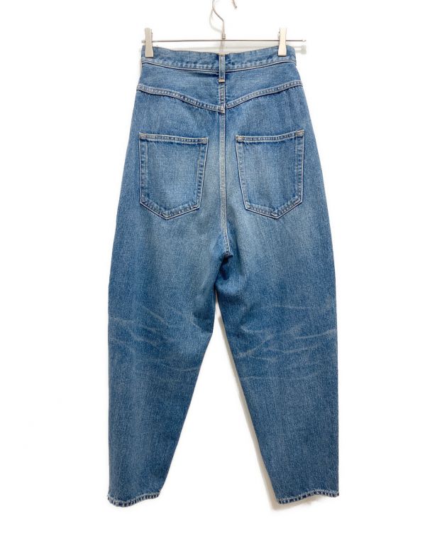 レアサイズ43000円nagonstans タックモデストデニムパンツブルー38  
