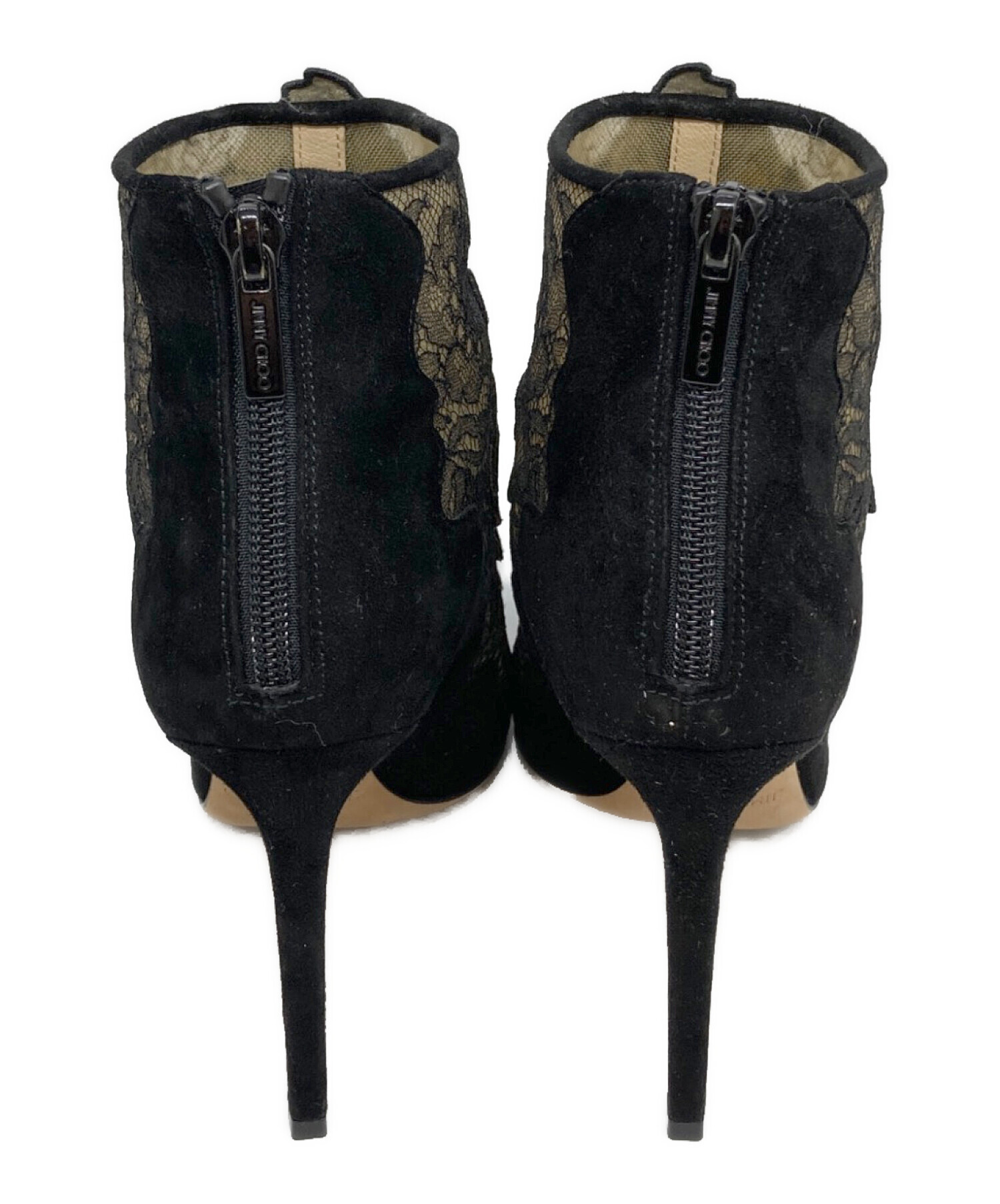 中古・古着通販】JIMMY CHOO (ジミーチュウ) レースヒールブーツ