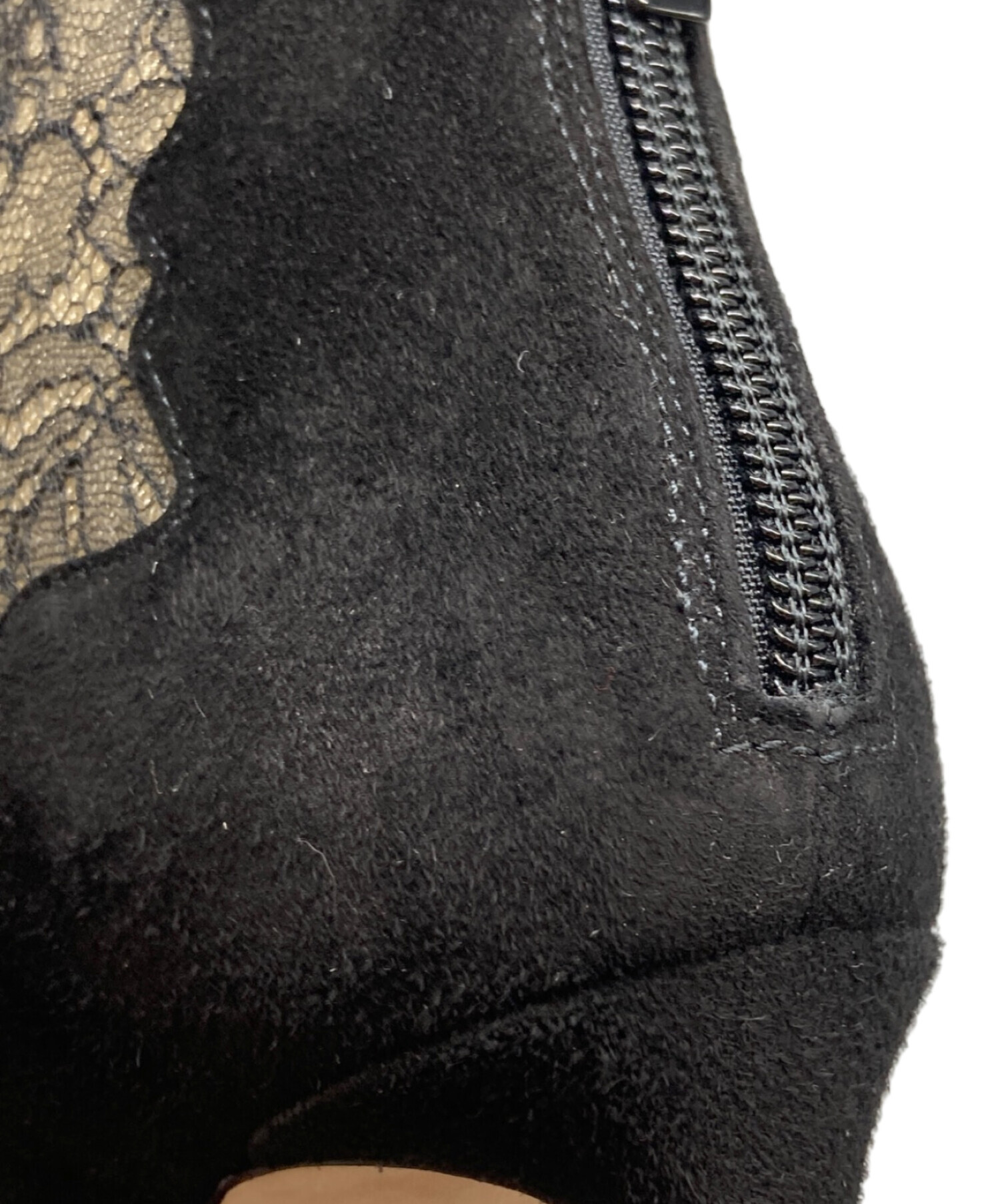 中古・古着通販】JIMMY CHOO (ジミーチュウ) レースヒールブーツ