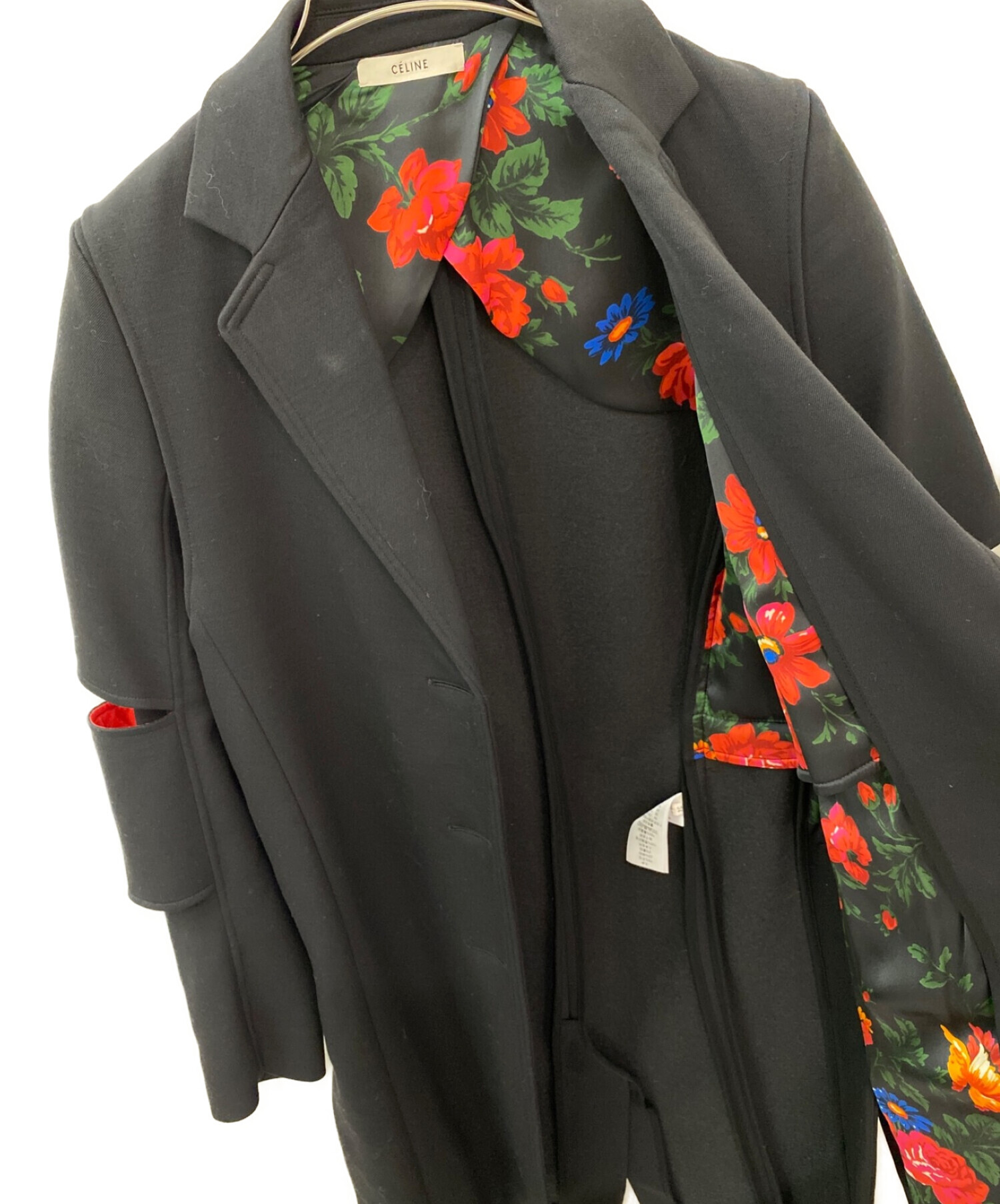 中古・古着通販】CELINE (セリーヌ) デザインコート ブラック サイズ