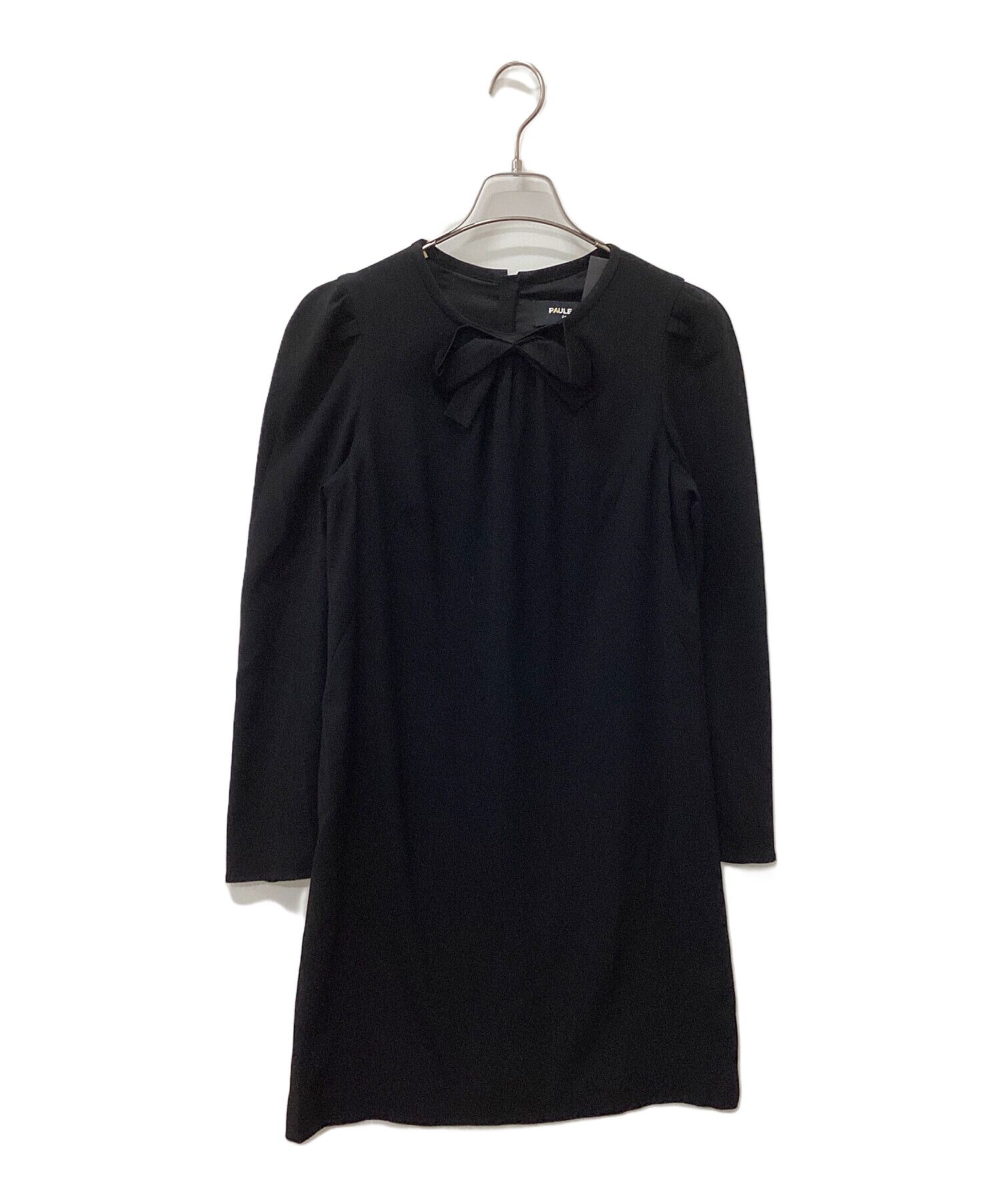 中古・古着通販】PAULE KA (ポールカ) リボンクルーネックワンピース 