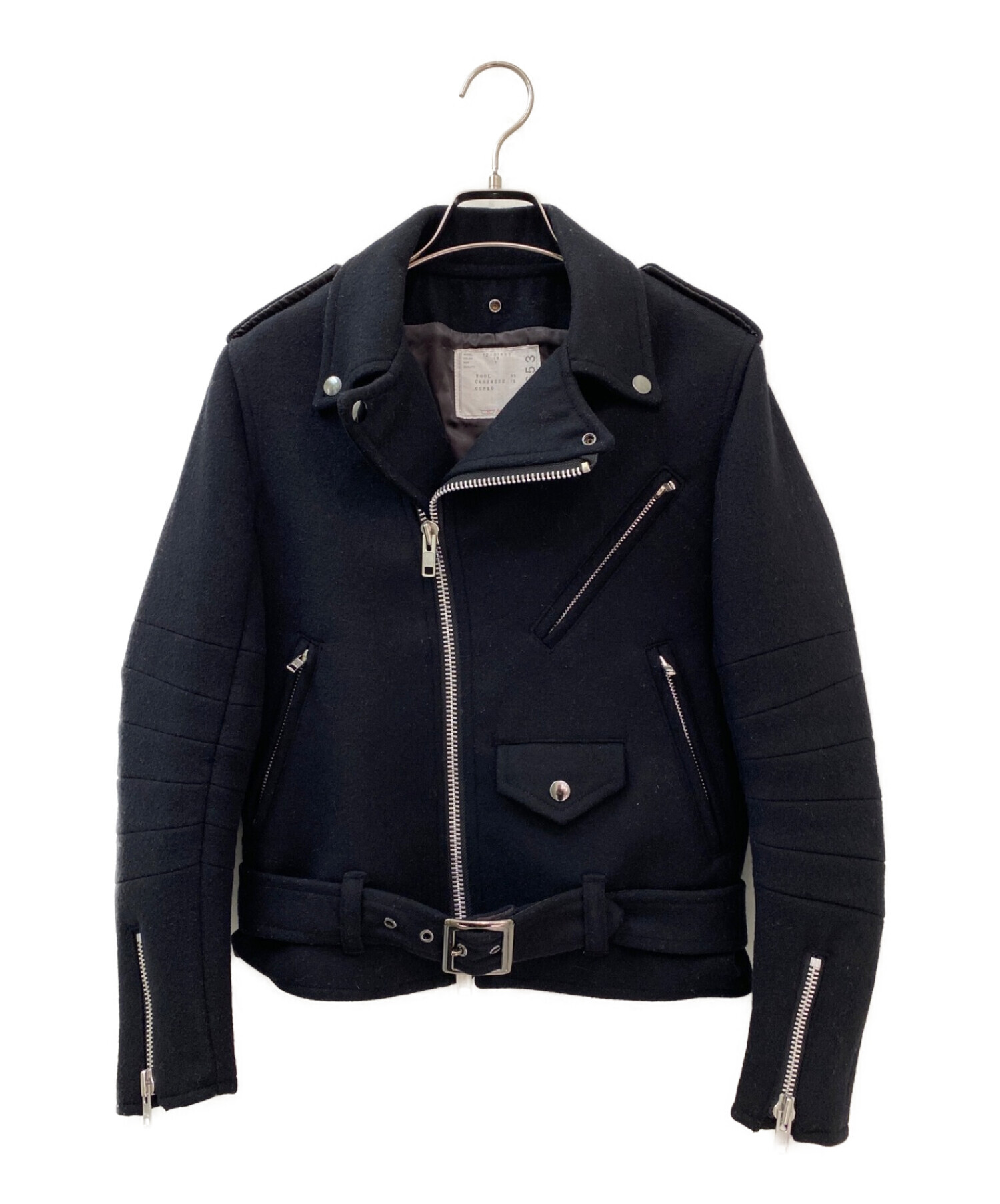 新品未使用　ＳＡＣＡＩ　18ＡＷ　ライダース型　ハイブリッド　ニット　レディース1　サカイ sacai ライダースの通販