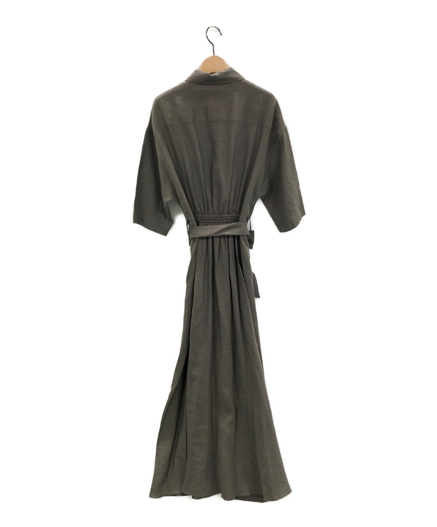 ★ガリャルダガランテ ロングワンピース シャツワンピース フリーサイズ 茶系 GALLARDAGALANTE（ガリャルダガランテ）の「シアーシャツワンピース