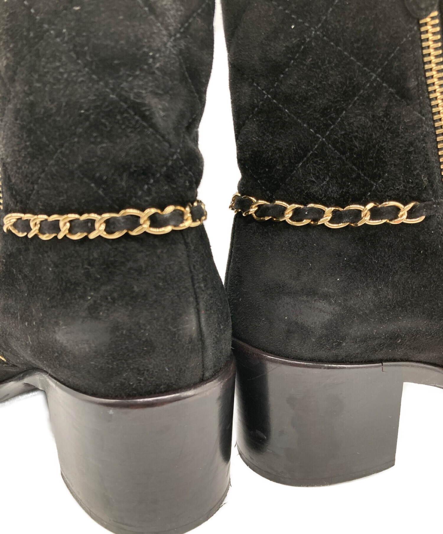 中古・古着通販】CHANEL (シャネル) ココマークスエードブーツ G35091