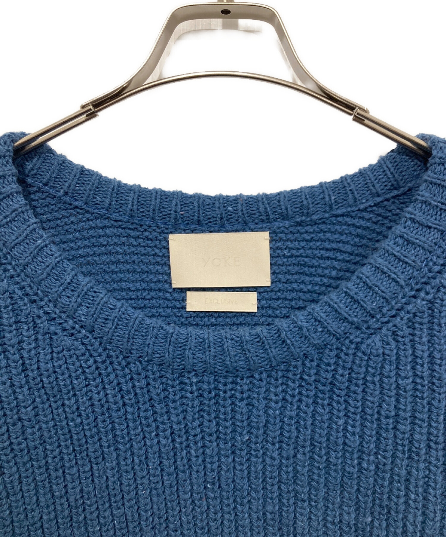 中古・古着通販】YOKE (ヨーク) コットンニット ブルー サイズ:2 