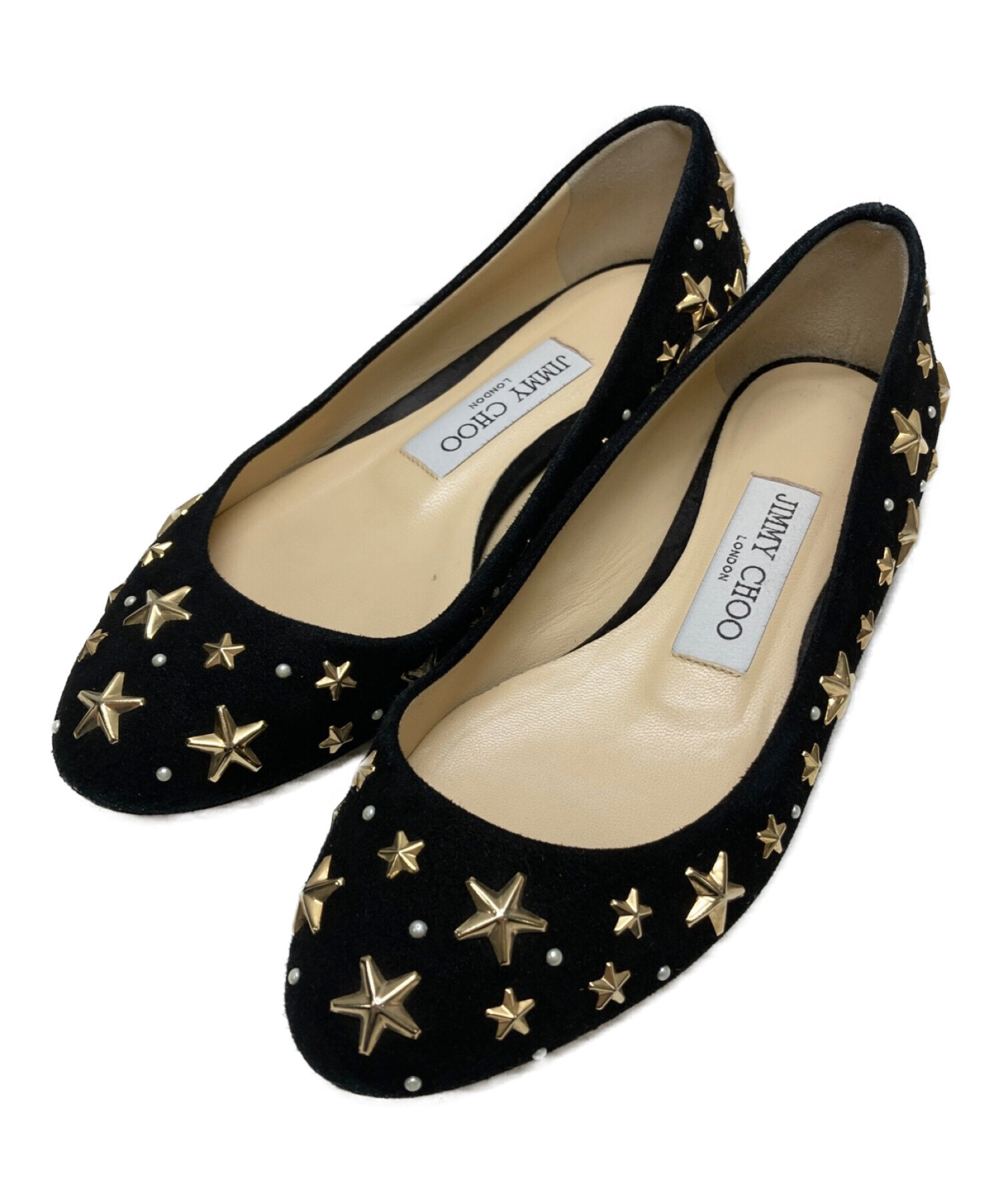 JIMMY CHOO スタッズ付きフラットシューズ JIMMY CHOO ジミーチュウ