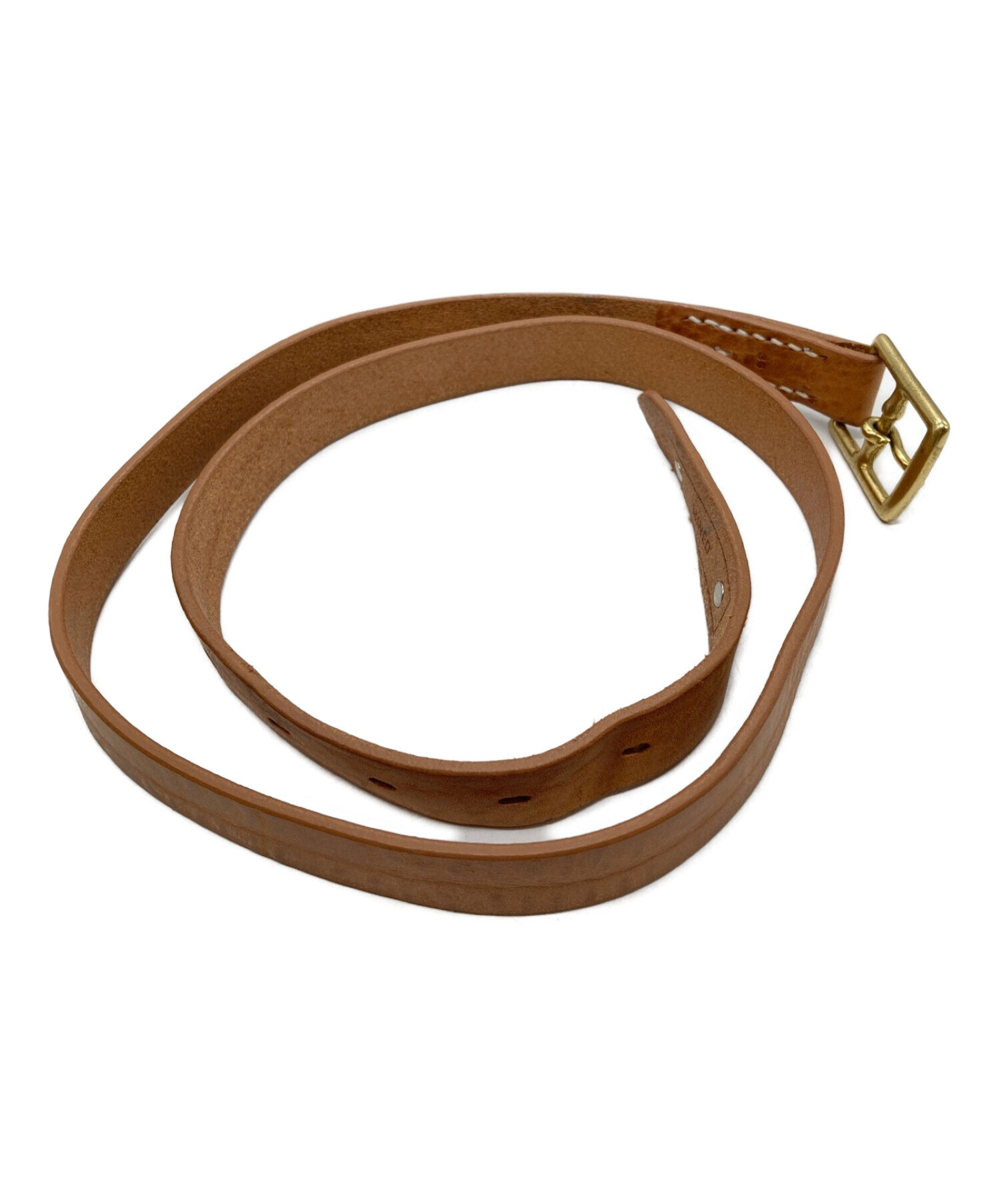 美品】マインデニム ベルト レザー ナロー 36サイズ 日本製 ブラウン