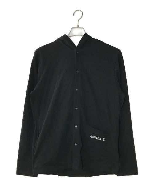 agnes b hommeスナップカーディガンsize3ブラック 綿100% black Bronze snap cardigan