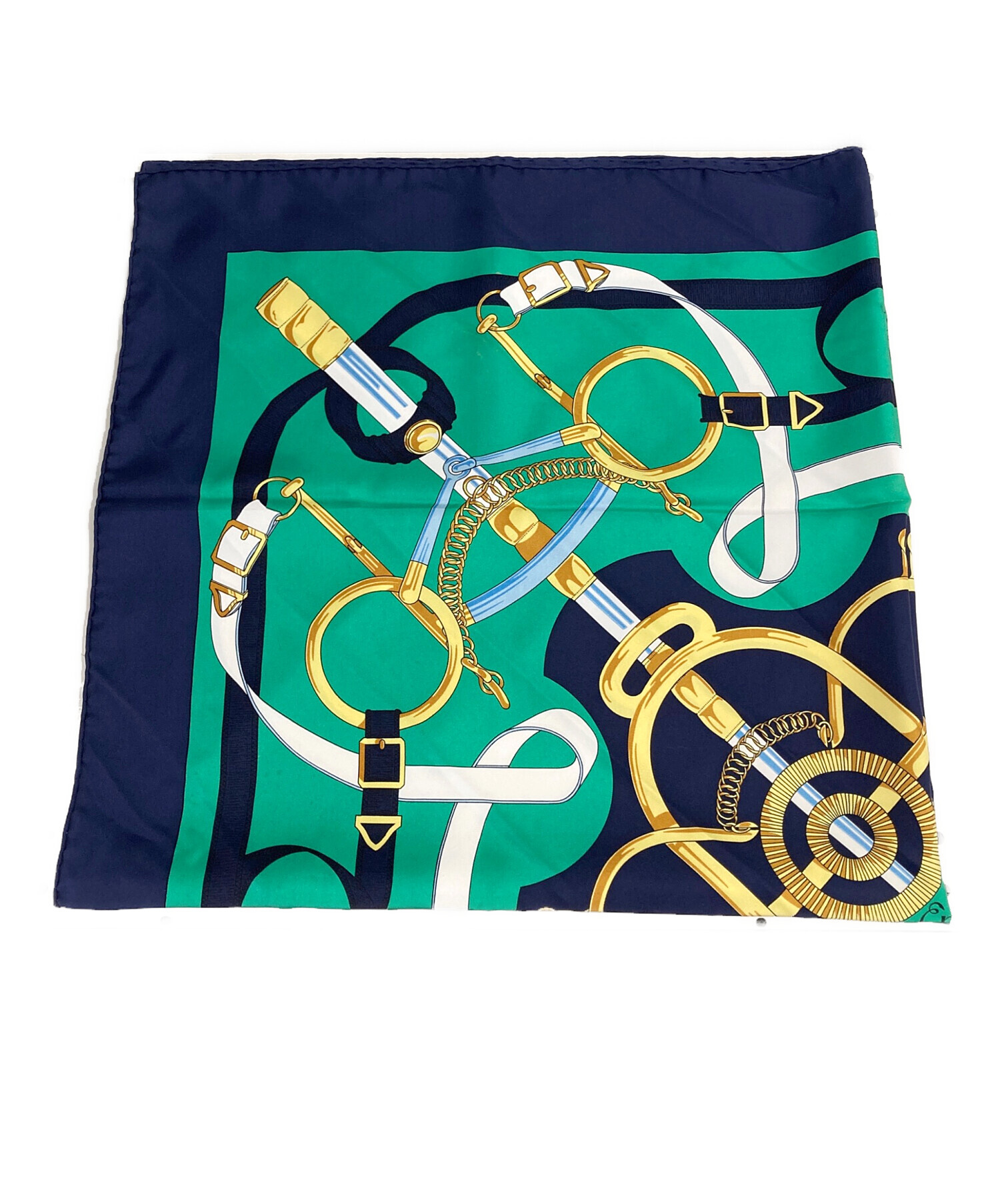 中古・古着通販】HERMES (エルメス) シルクスカーフ グリーン