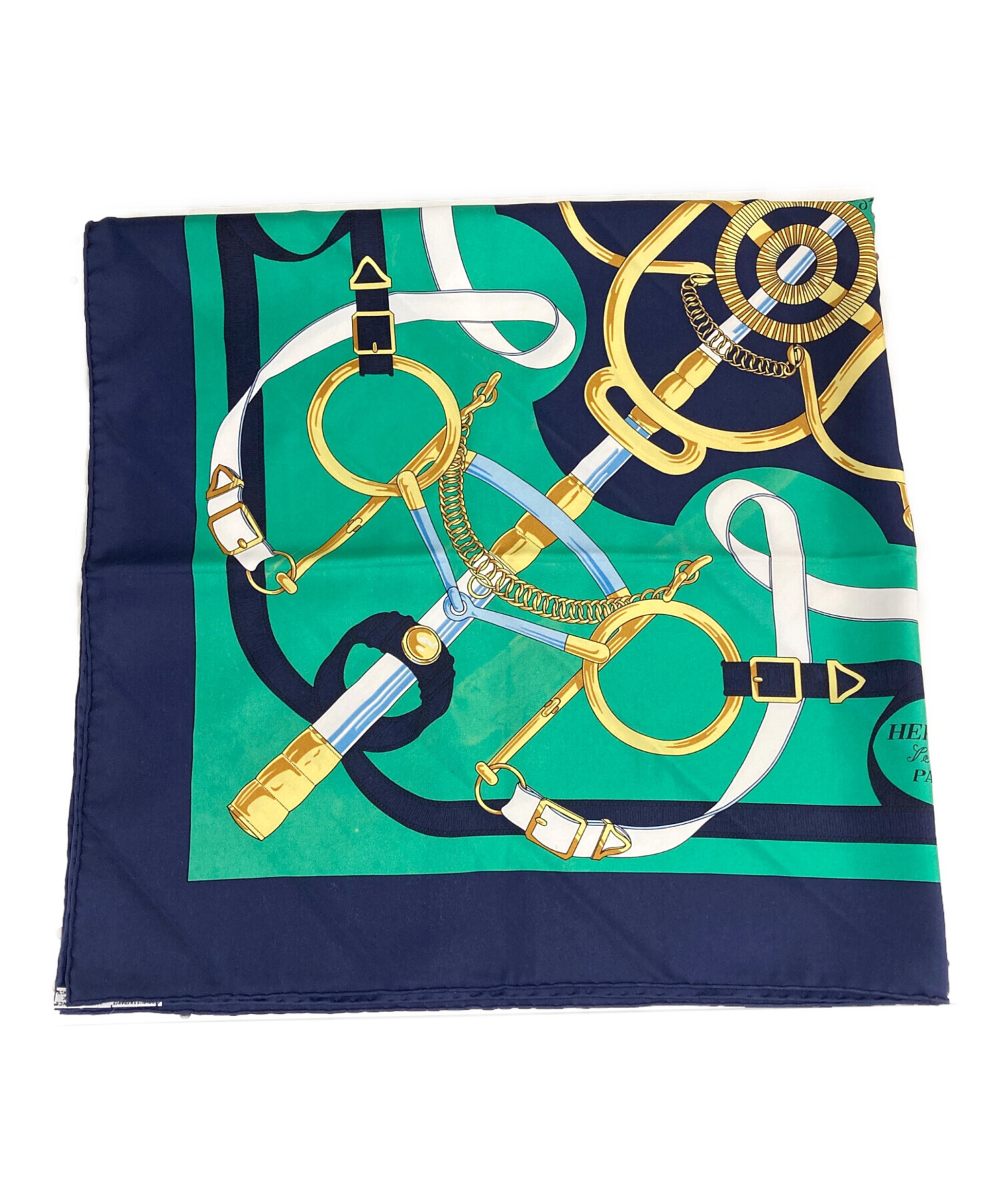 中古・古着通販】HERMES (エルメス) シルクスカーフ グリーン