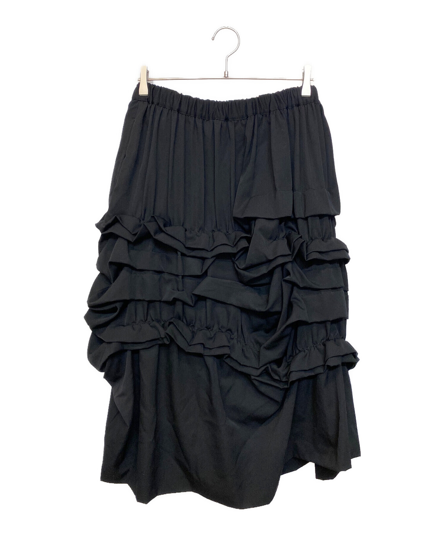 希少 COMME des GARÇONS ティアード フリル スカート 黒 中古・古着通販】COMME des GARCONS COMME des GARCONS