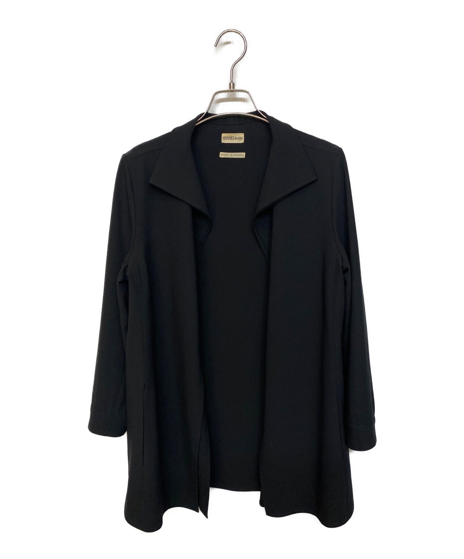 中古・古着通販】HERMES (エルメス) レイヤードボタンレスジャケット