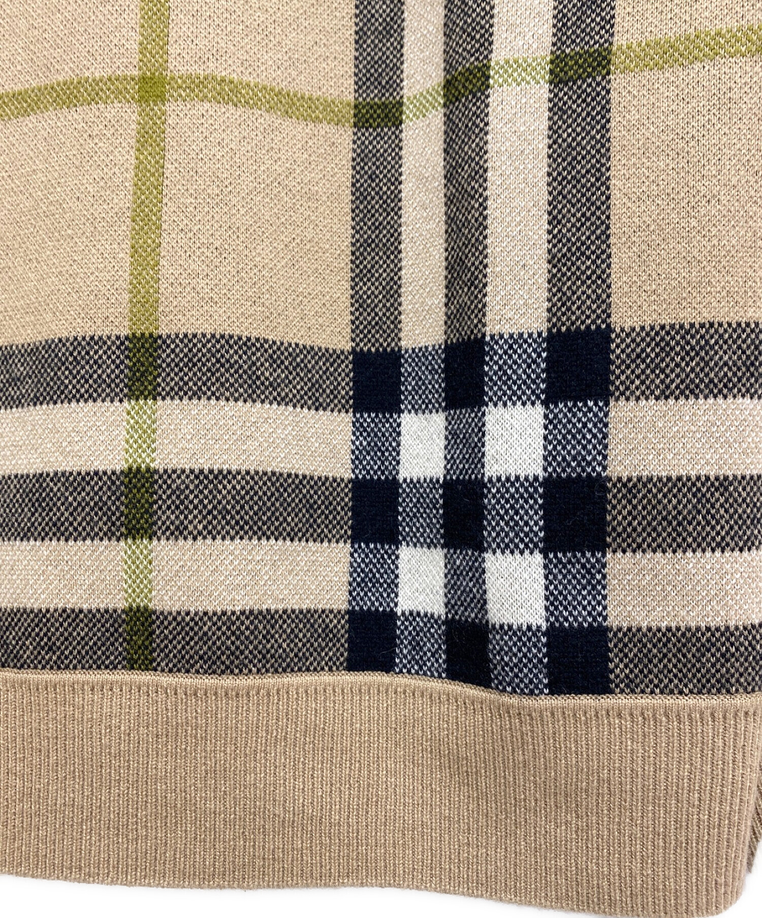 中古・古着通販】BURBERRY (バーバリー) チェック柄カシミヤセーター