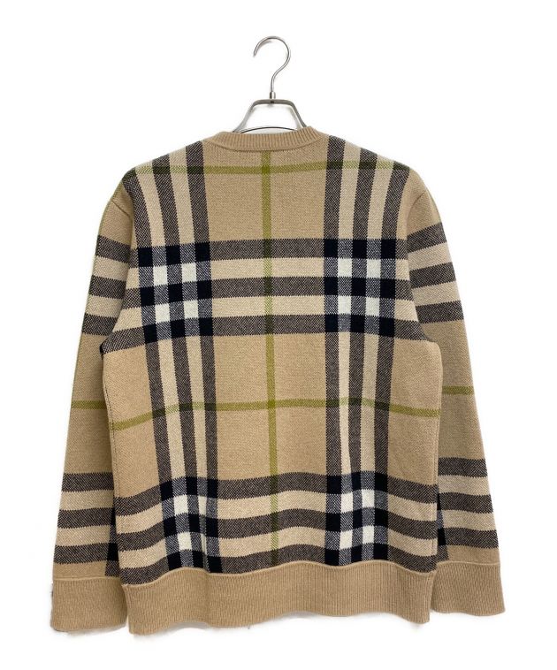 美品 BURBERRY バーバリーロンドン ノバチェック ニットシャツ セーター 1 ベージュ レディース 古着 中古 USED 中古・古着通販】BURBERRY LONDON (バーバリーロンドン) カシミヤ