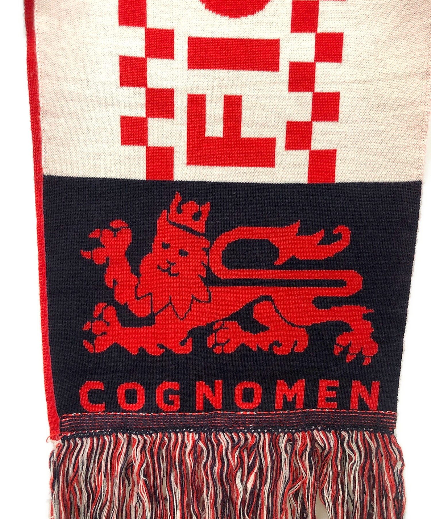 中古・古着通販】COGNOMEN (コグノーメン) FOOTBALL SCARF KNIT レッド 
