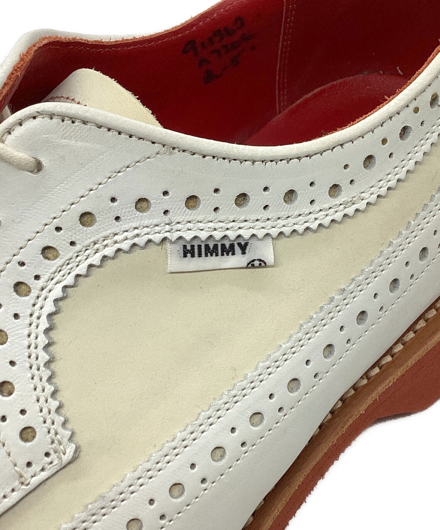 未使用】Tricker's ウイングチップフリンジスエードホワイト