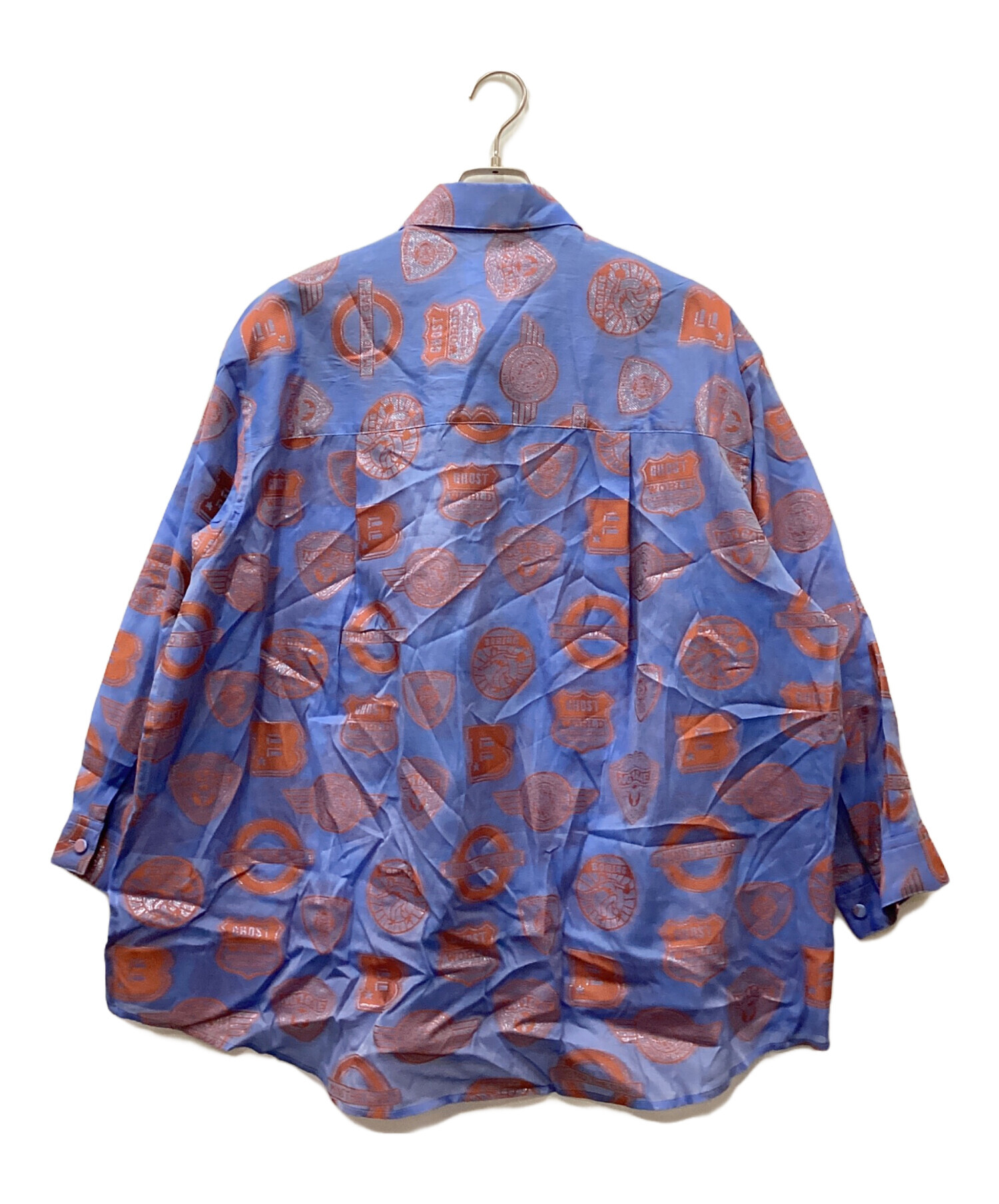 中古・古着通販】BELPER (ベルパー) MANY PATCH SHIRT ブルー×オレンジ 