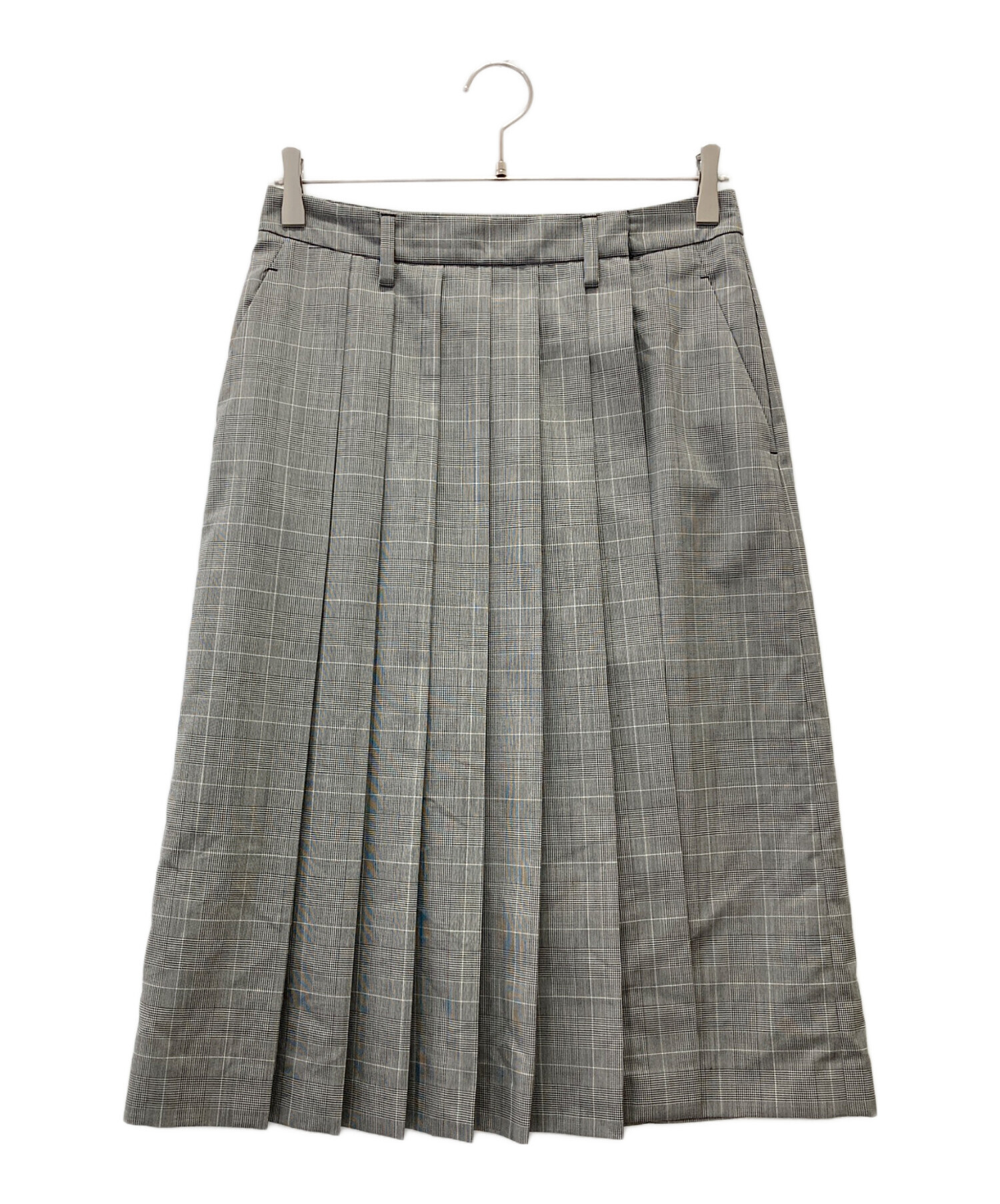 中古・古着通販】PRADA (プラダ) グレンチェック プリーツ ラップ