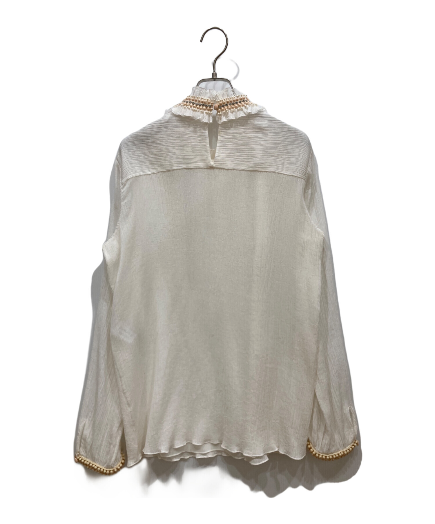 中古・古着通販】Chloe (クロエ) シルクブレンドピンタックブラウス 