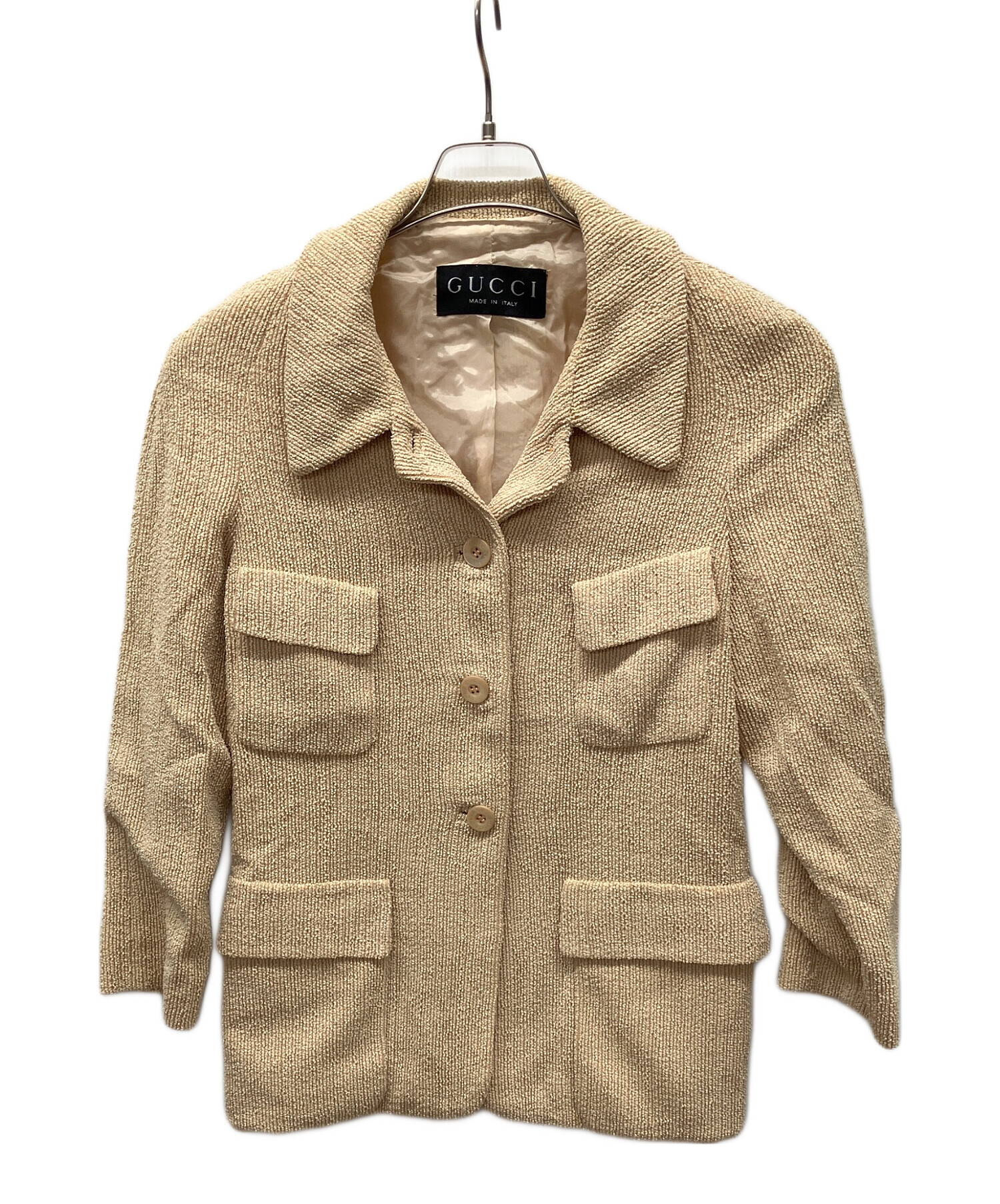 中古・古着通販】GUCCI (グッチ) セットアップスーツ ベージュ サイズ 
